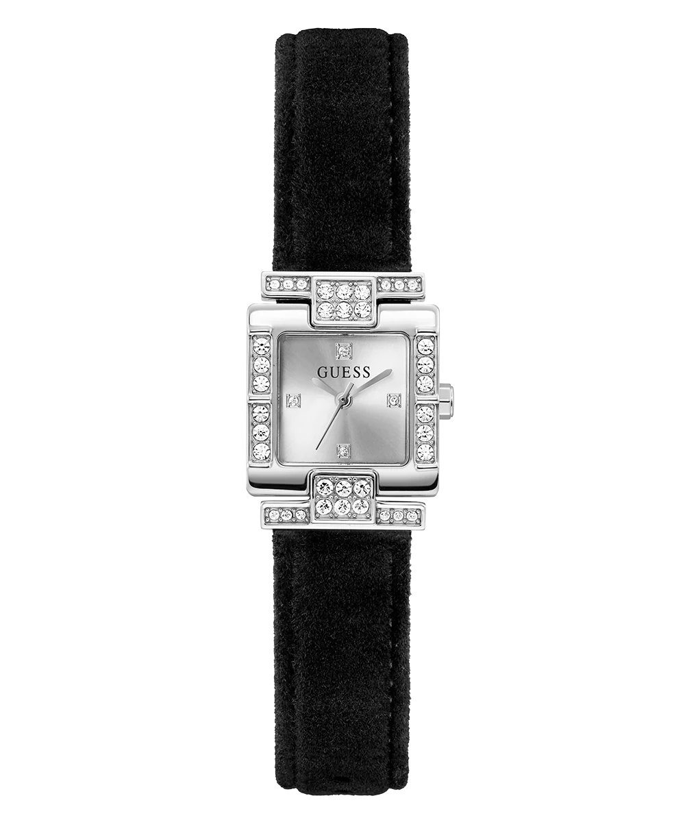 GUESS Ladies Black Silver Tone Analog Watch - Image 3