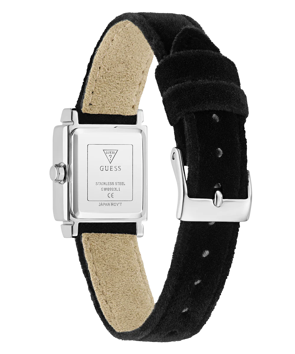 GUESS Ladies Black Silver Tone Analog Watch - Image 4