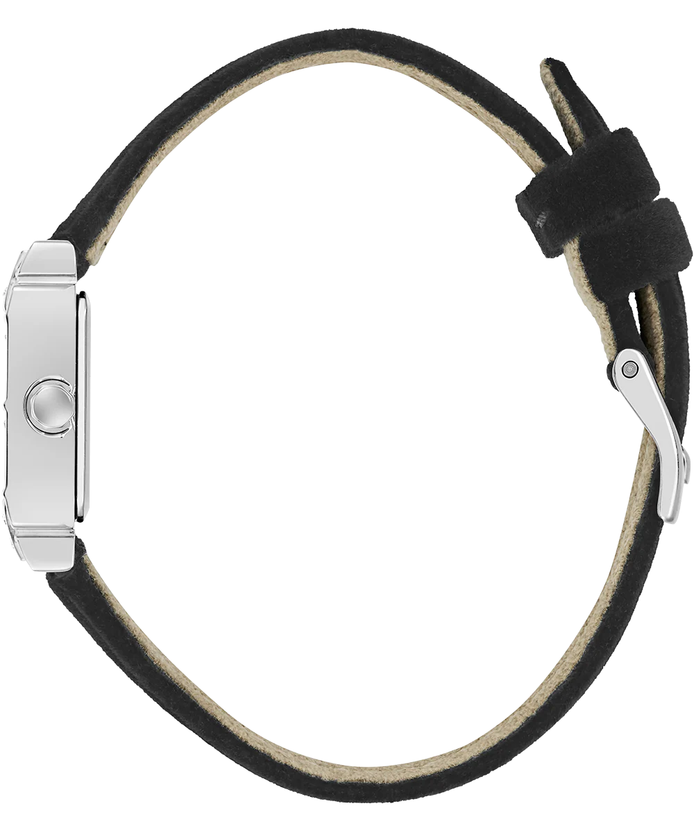 GUESS Ladies Black Silver Tone Analog Watch - Image 5
