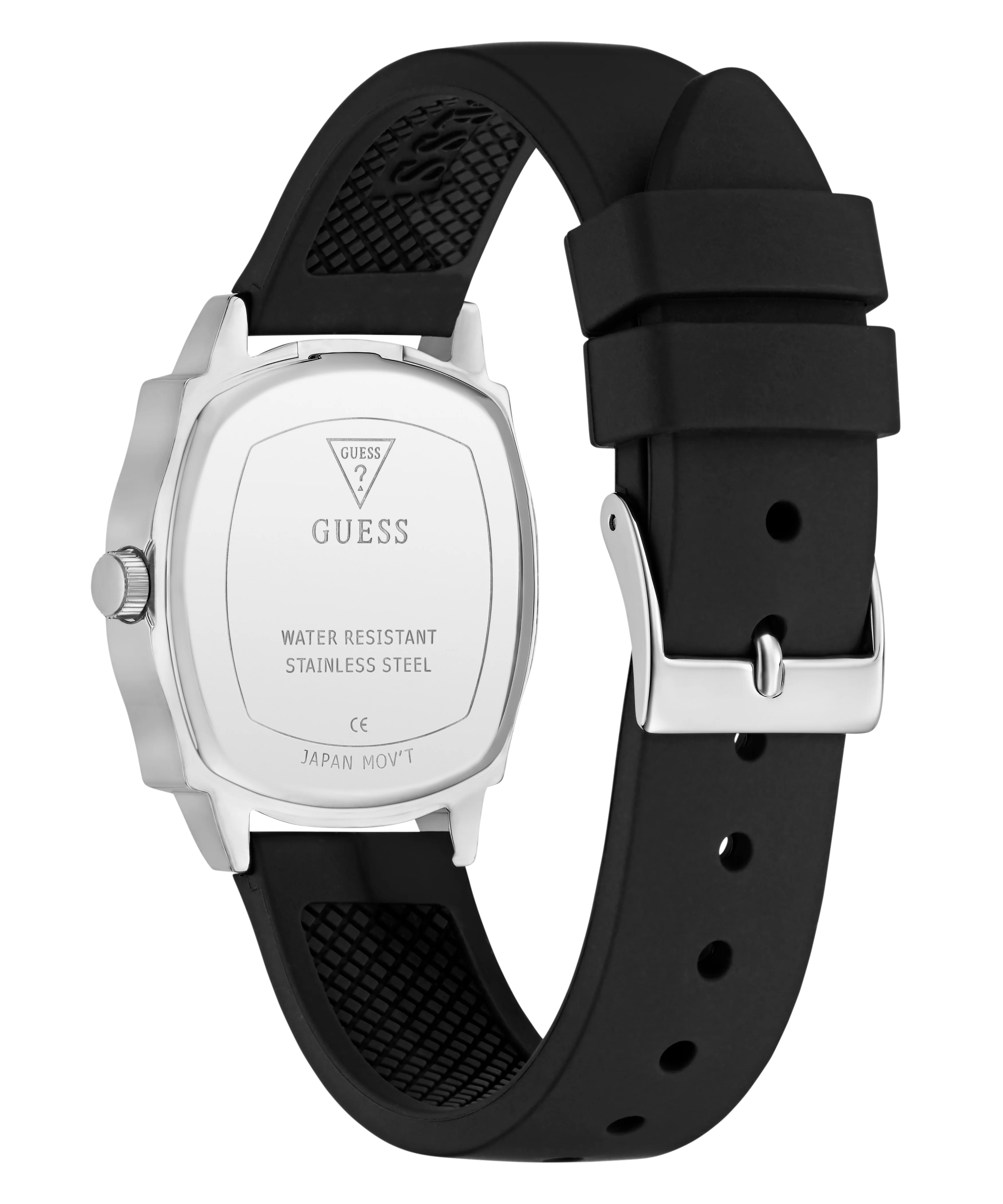 GUESS Ladies Black Silver Tone Analog Watch - Image 7