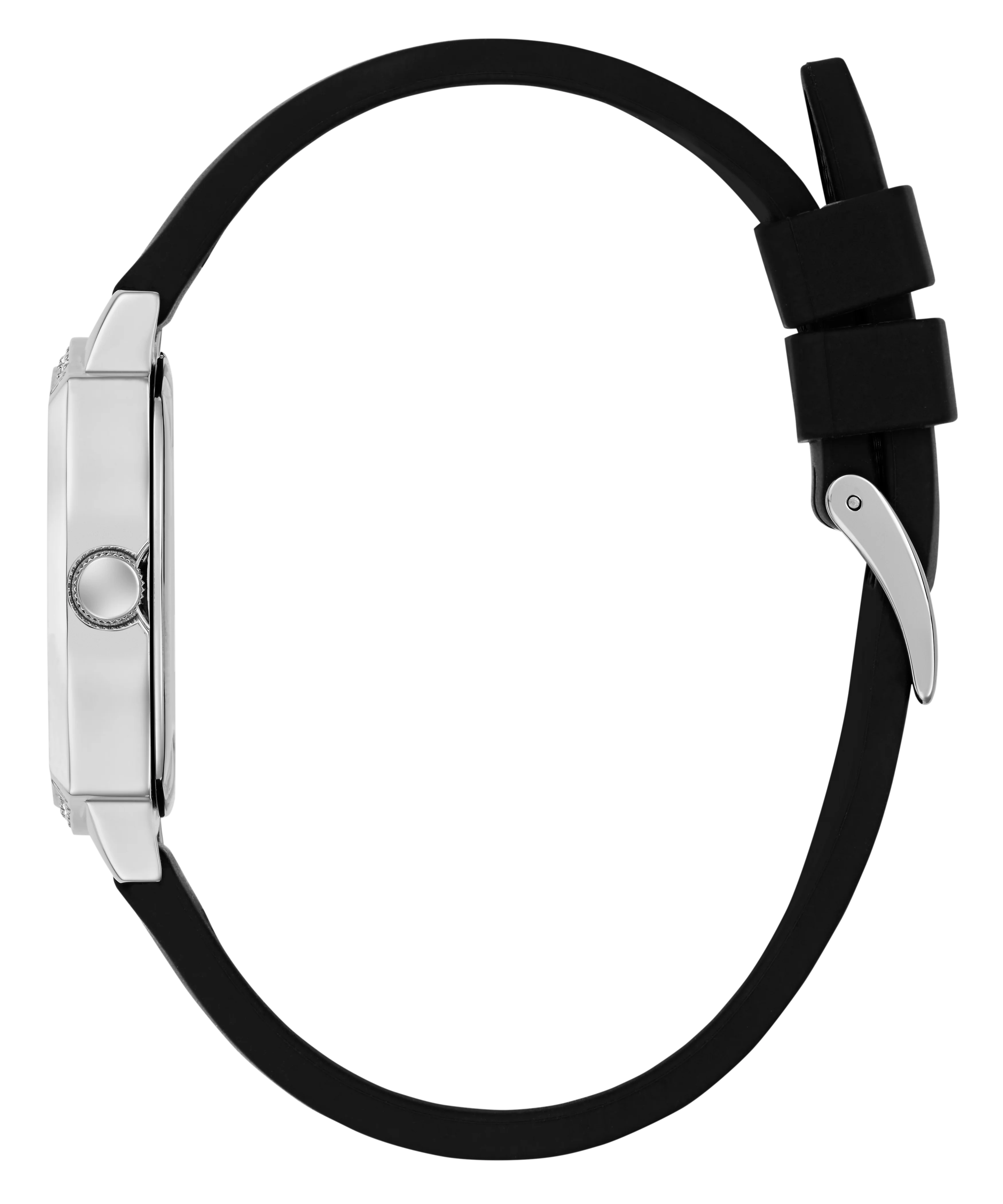 GUESS Ladies Black Silver Tone Analog Watch - Image 8