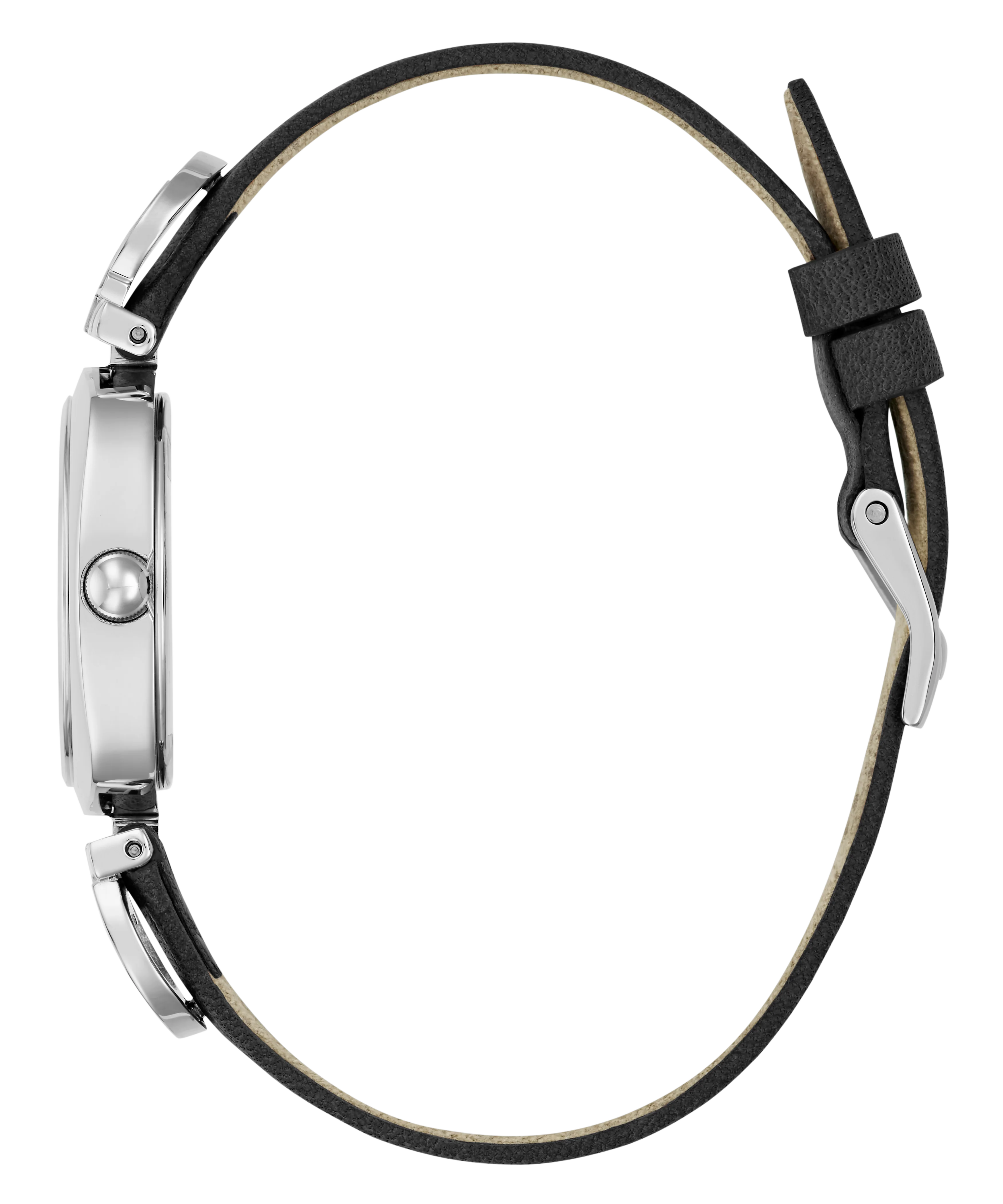 GUESS Ladies Black Silver Tone Analog Watch - Image 8