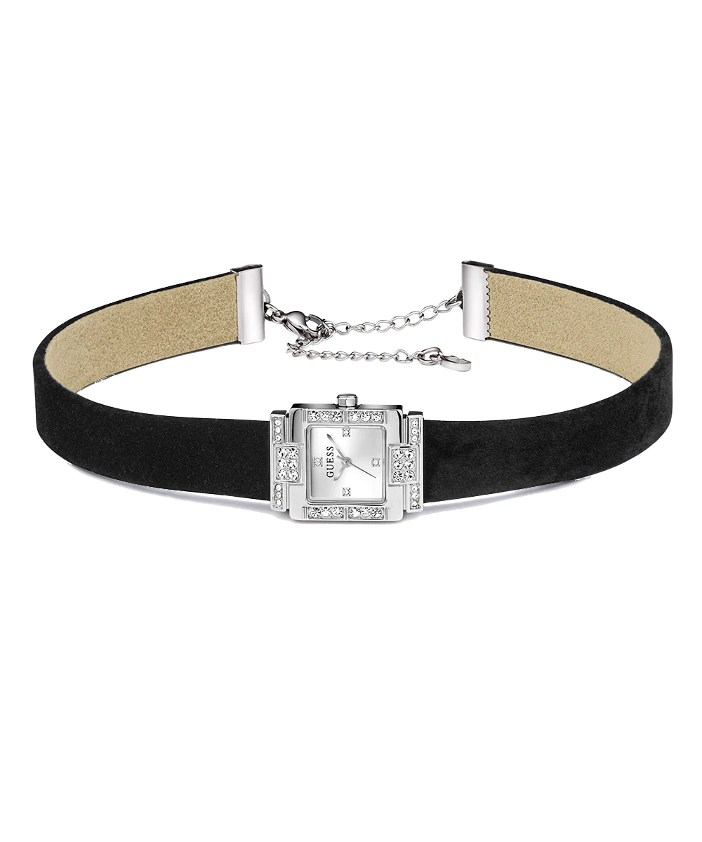 GUESS Ladies Black Silver Tone Analog Watch - Image 2