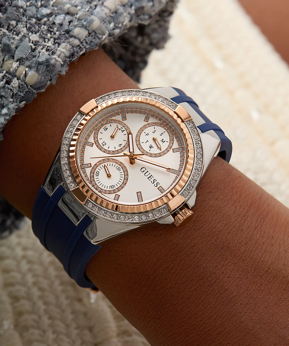 GUESS Ladies Blue 2-Tone Multi-function Watch - Image 5