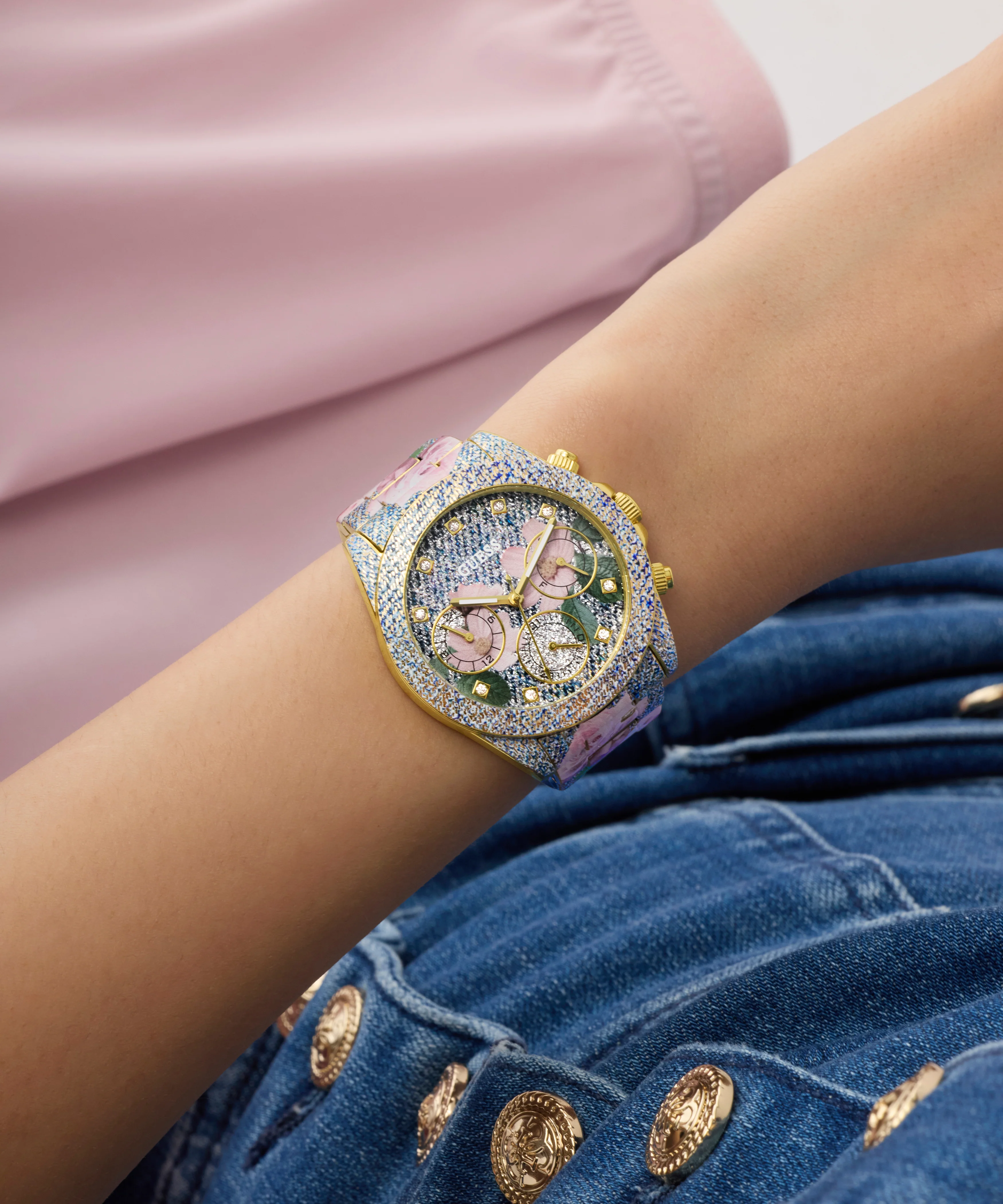 GUESS Ladies Blue Analog Watch - Image 6