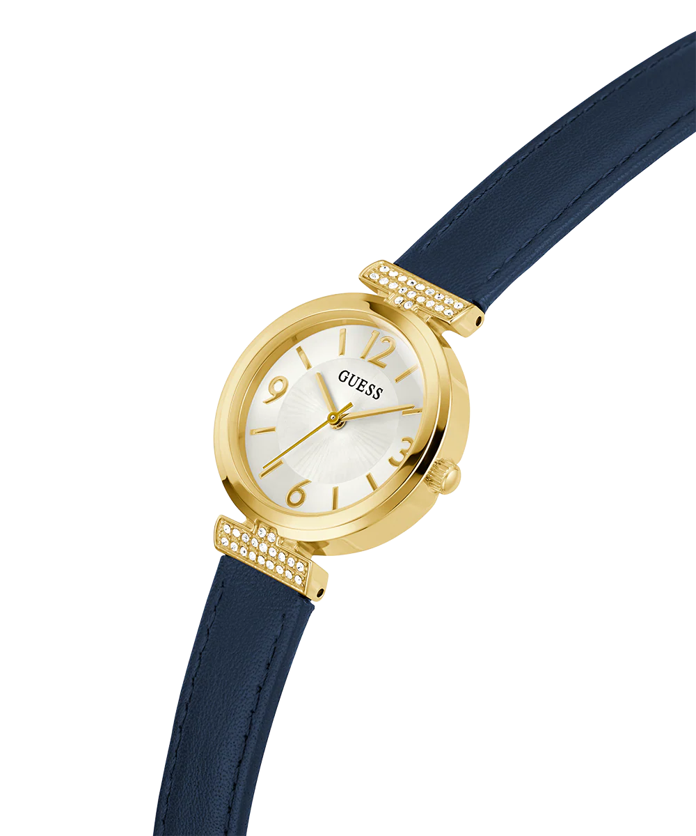 GUESS Ladies Blue Gold Tone Analog Watch - Image 2
