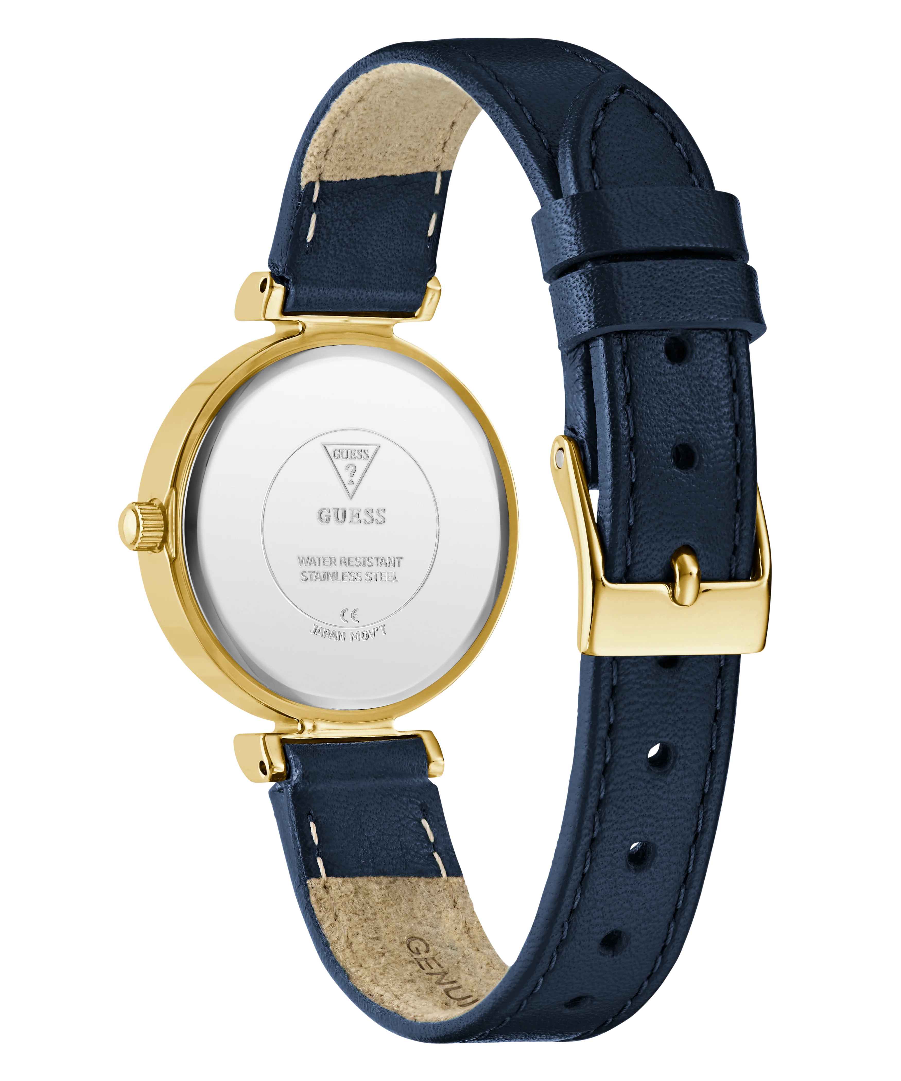 GUESS Ladies Blue Gold Tone Analog Watch - Image 7