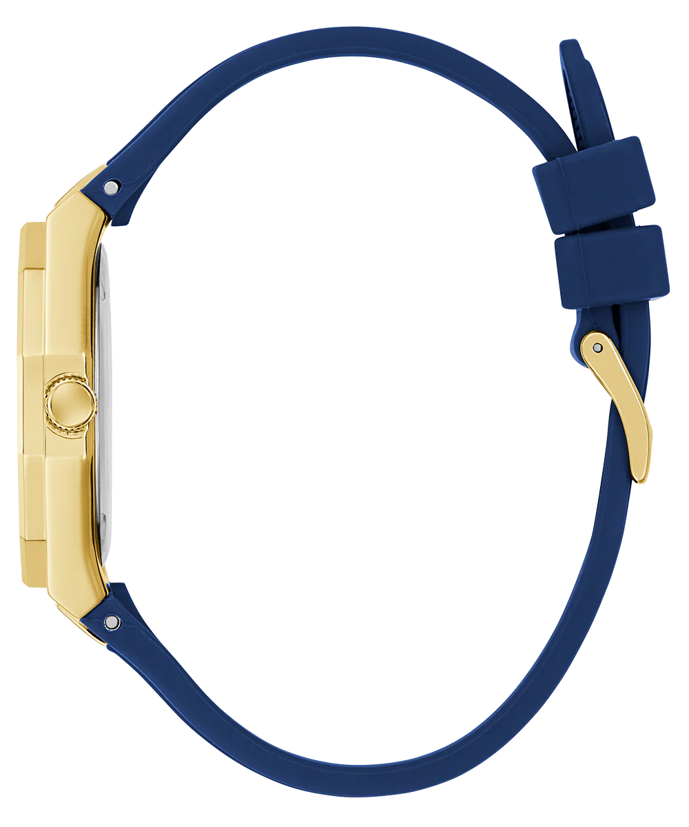 GUESS Ladies Blue Gold Tone Analog Watch - Image 8