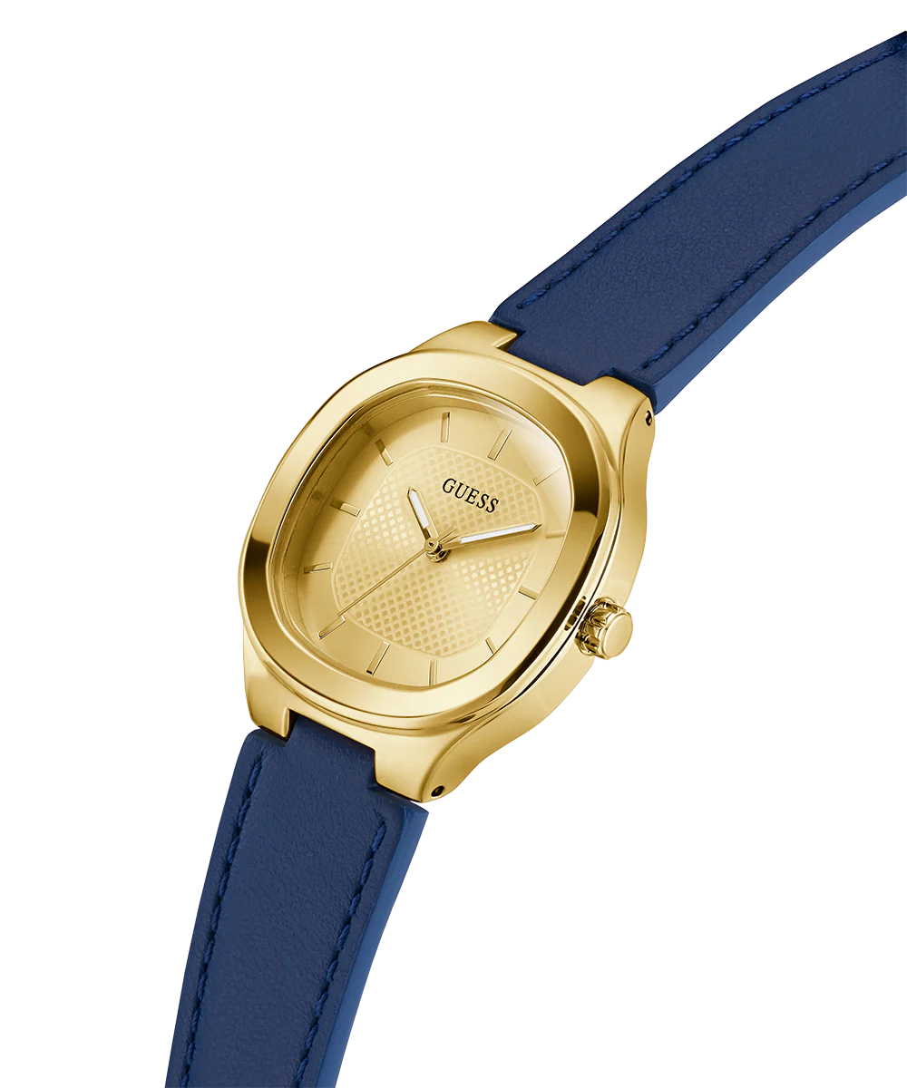 GUESS Ladies Blue Gold Tone Analog Watch - Image 3