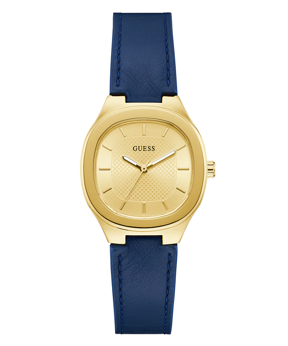 GUESS Ladies Blue Gold Tone Analog Watch - Image 6