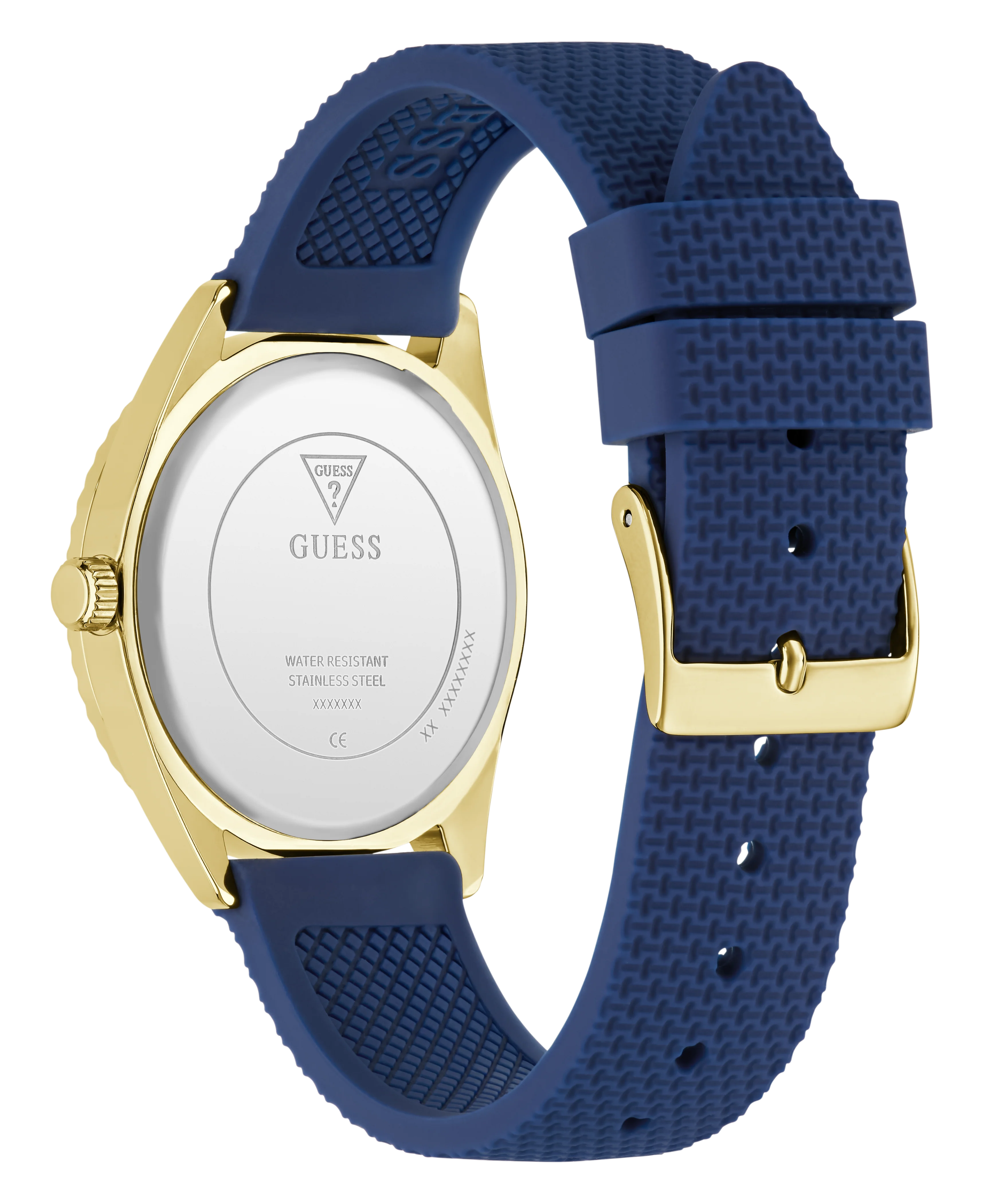 GUESS Ladies Blue Gold Tone Analog Watch - Image 7