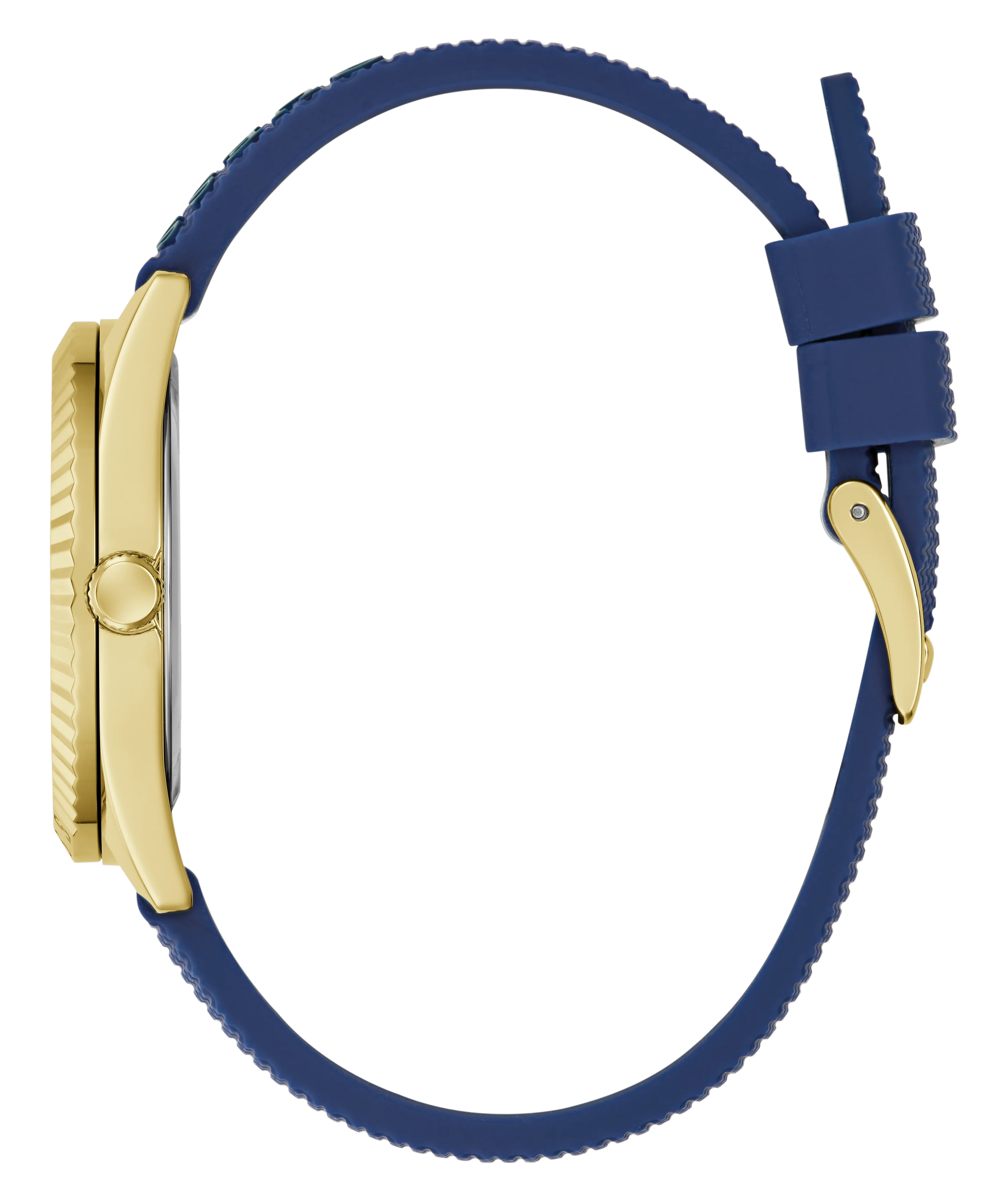 GUESS Ladies Blue Gold Tone Analog Watch - Image 8
