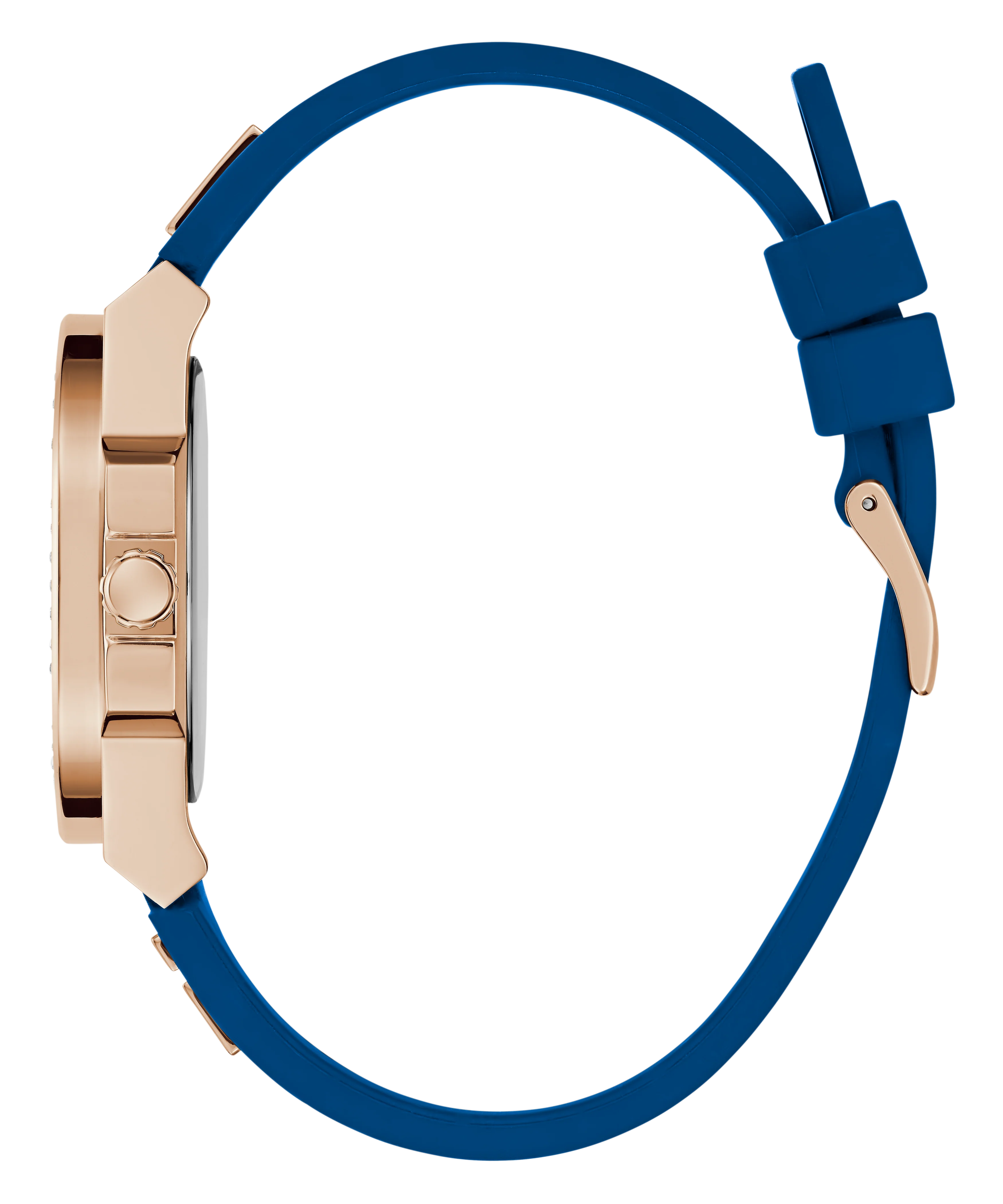 GUESS Ladies Blue Rose Gold Tone Analog Watch - Image 7