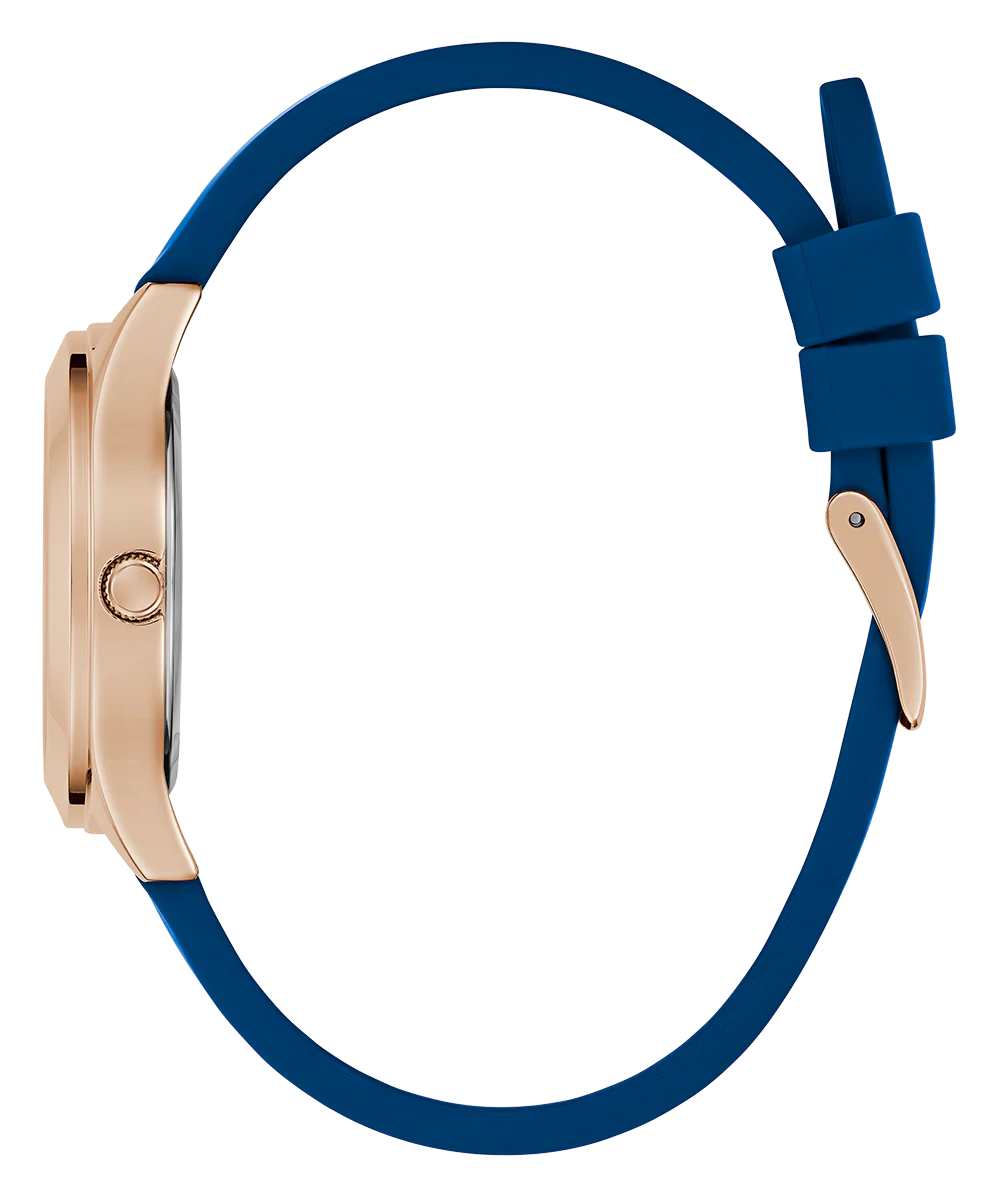 GUESS Ladies Blue Rose Gold Tone Analog Watch - Image 7