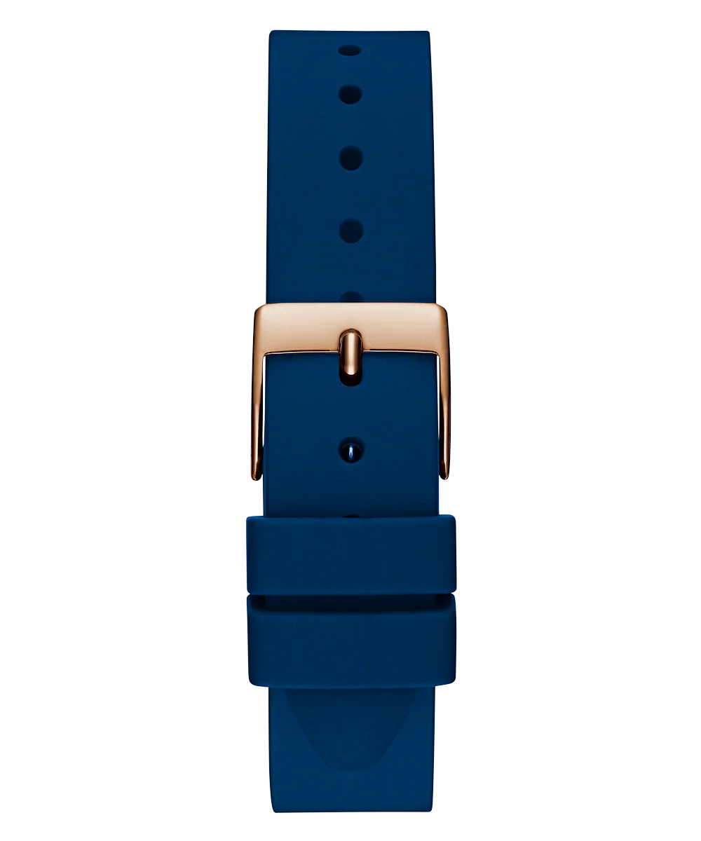 GUESS Ladies Blue Rose Gold Tone Analog Watch - Image 8