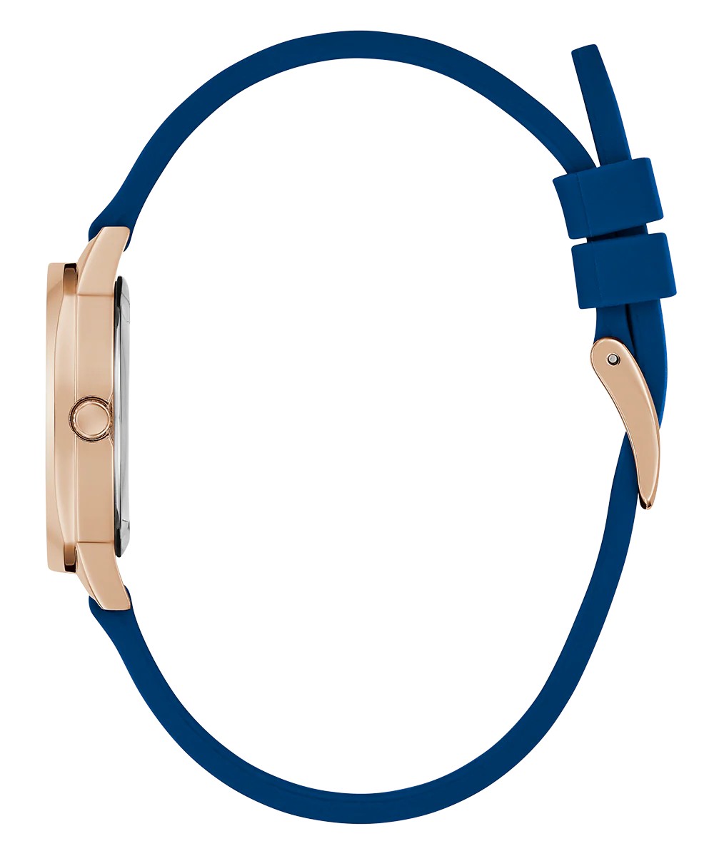 GUESS Ladies Blue Rose Gold Tone Analog Watch - Image 7