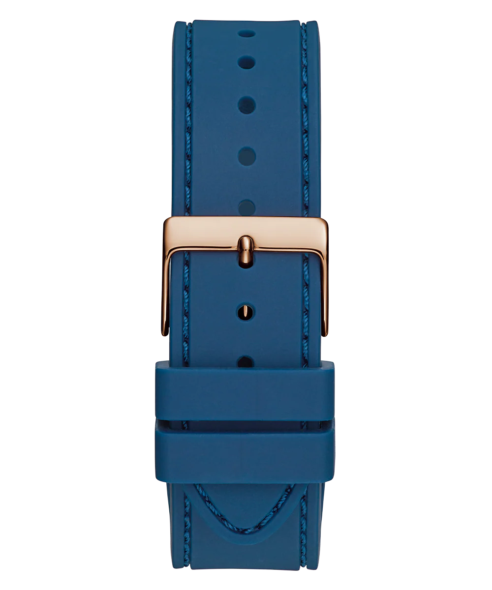 GUESS Ladies Blue Rose Gold Tone Multi-function Watch - Image 5