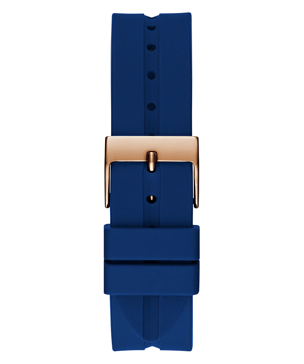 GUESS Ladies Blue Rose Gold Tone Multi-function Watch - Image 4