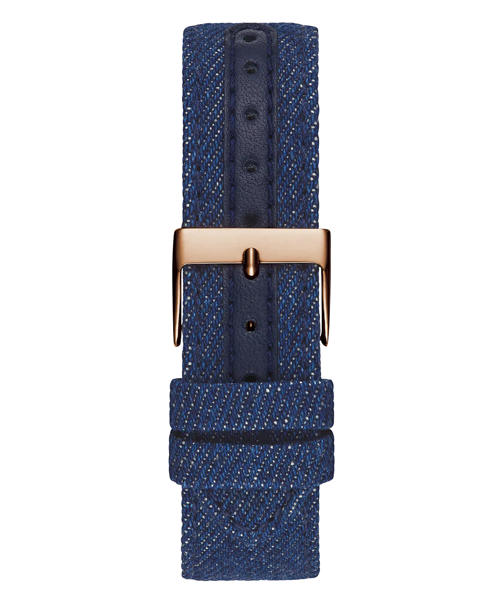 GUESS Ladies Blue Rose Gold Tone Multi-function Watch - Image 5