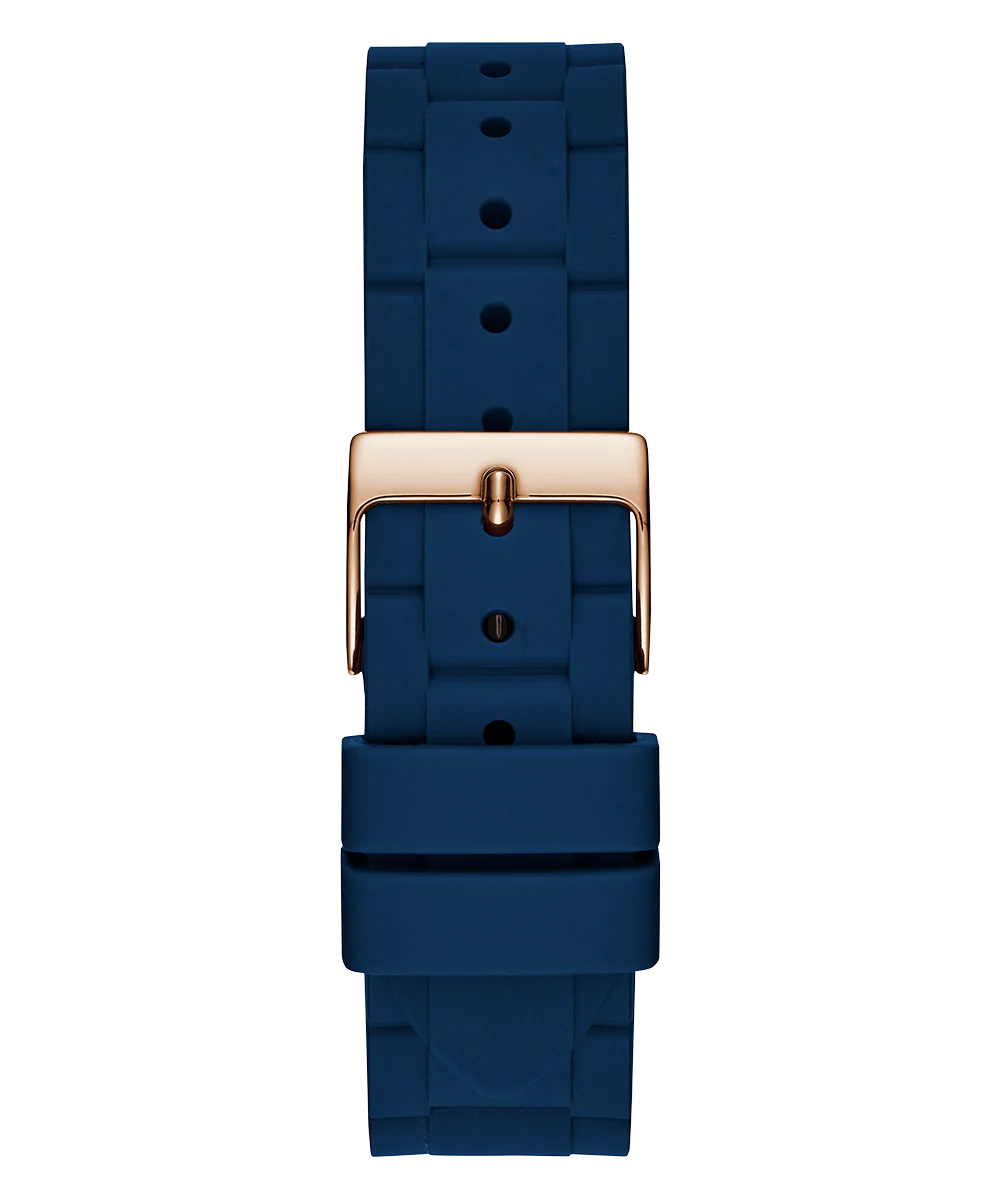 GUESS Ladies Blue Rose Gold Tone Multi-function Watch - Image 6