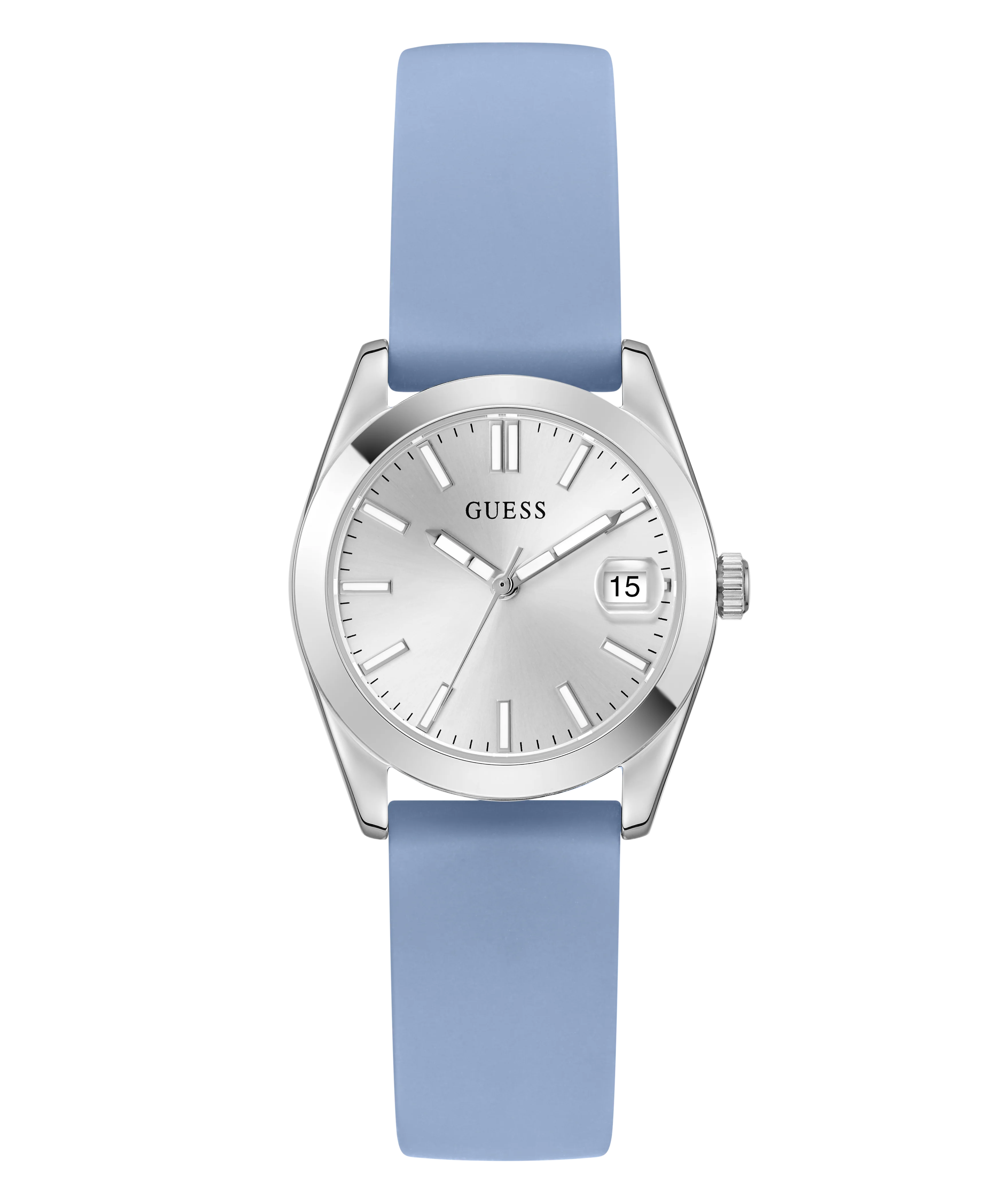 GUESS Ladies Blue Silver Tone Analog Watch - Image 4