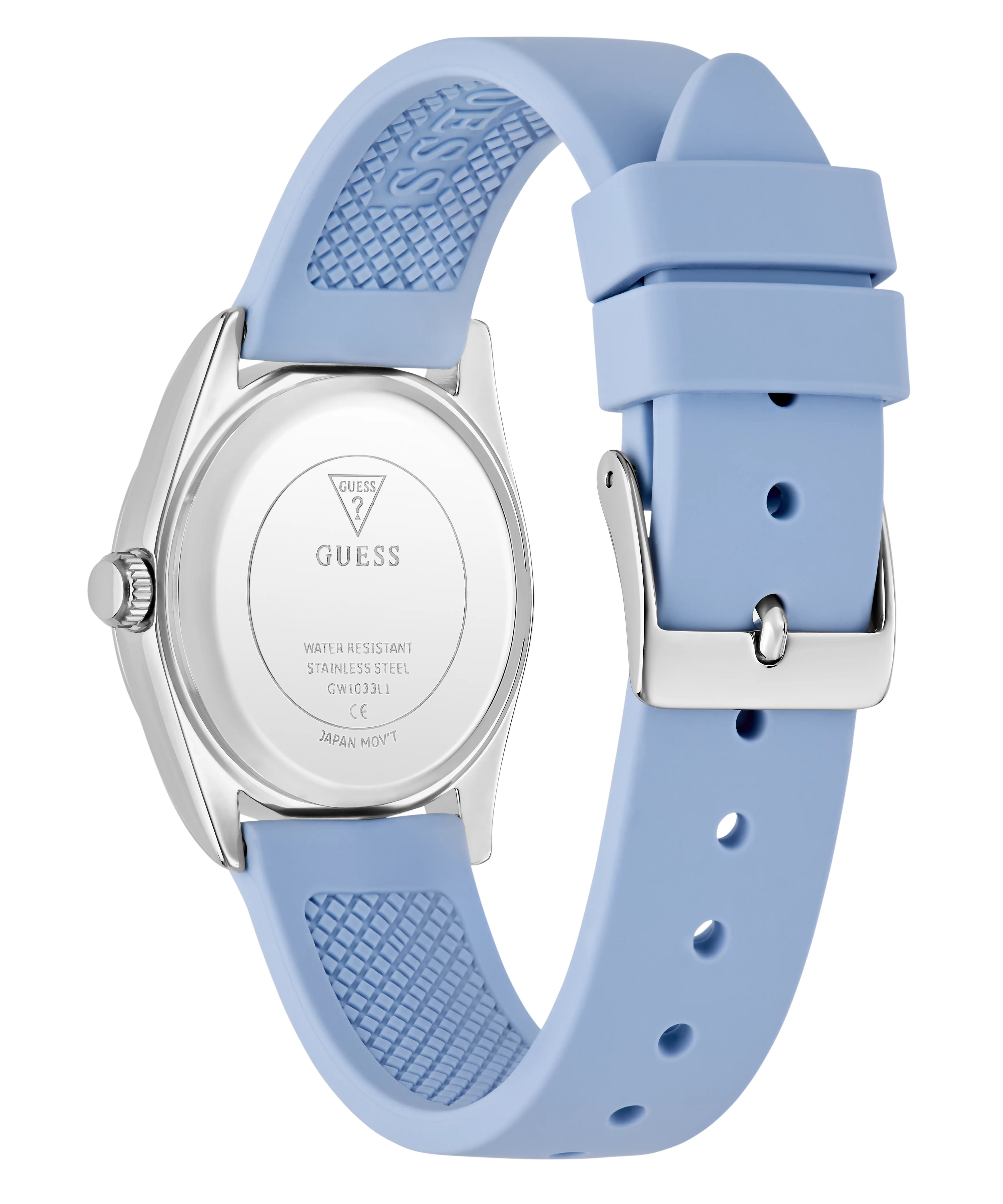 GUESS Ladies Blue Silver Tone Analog Watch - Image 7