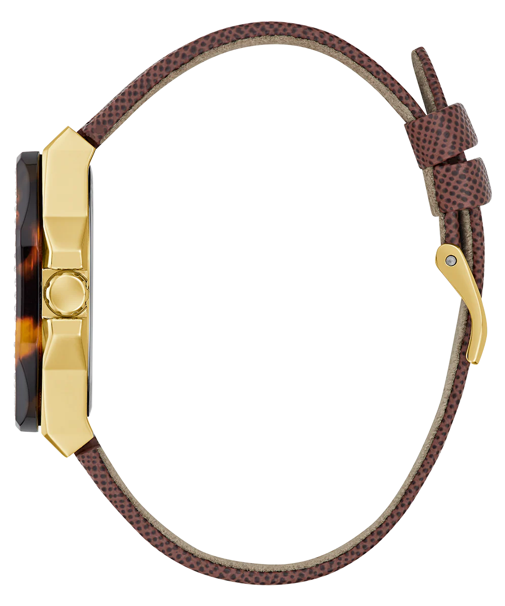 GUESS Ladies Brown Gold Tone Multi-function Watch - Image 7
