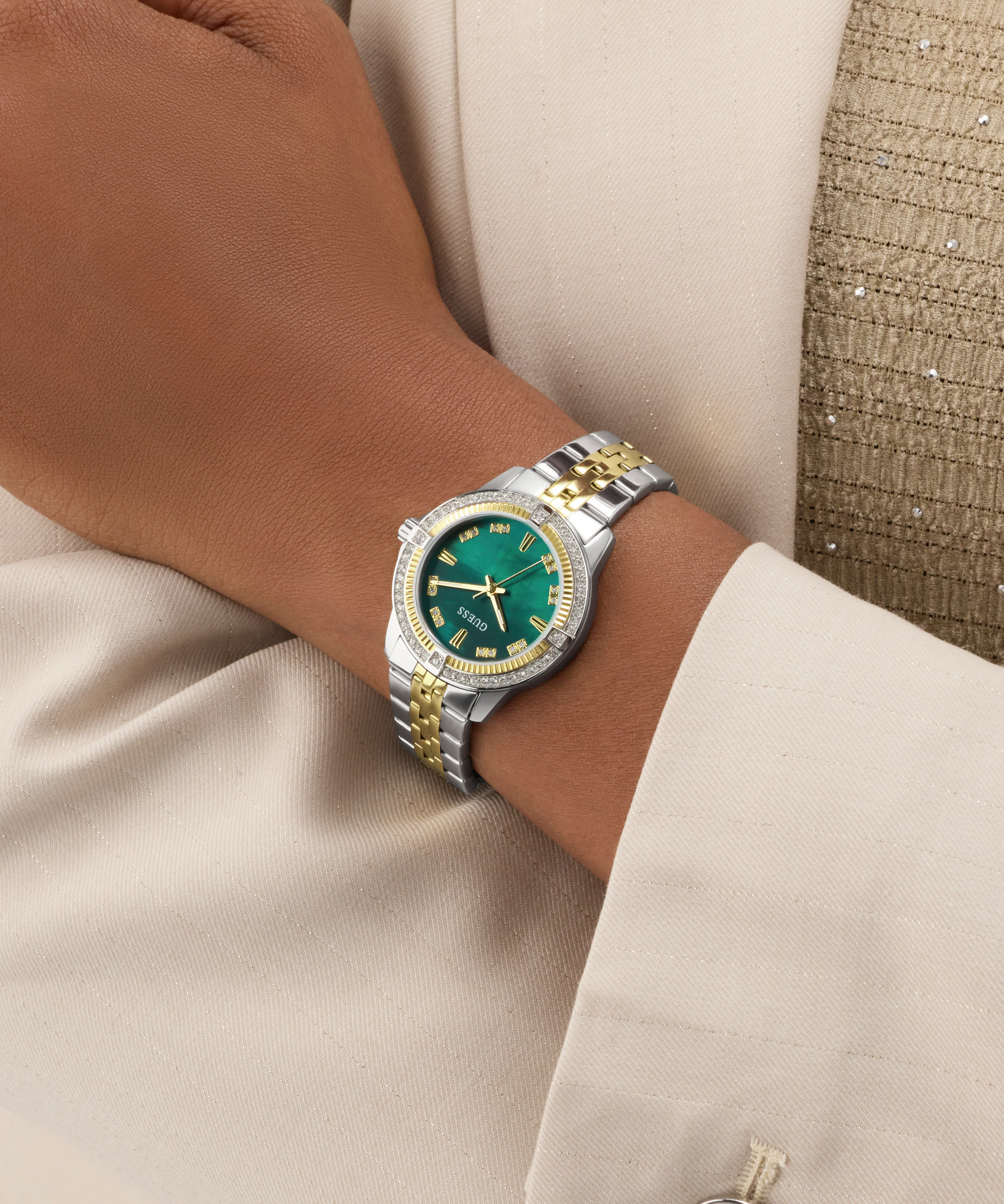 GUESS Ladies Colette 2-Tone Analog Watch - Image 5