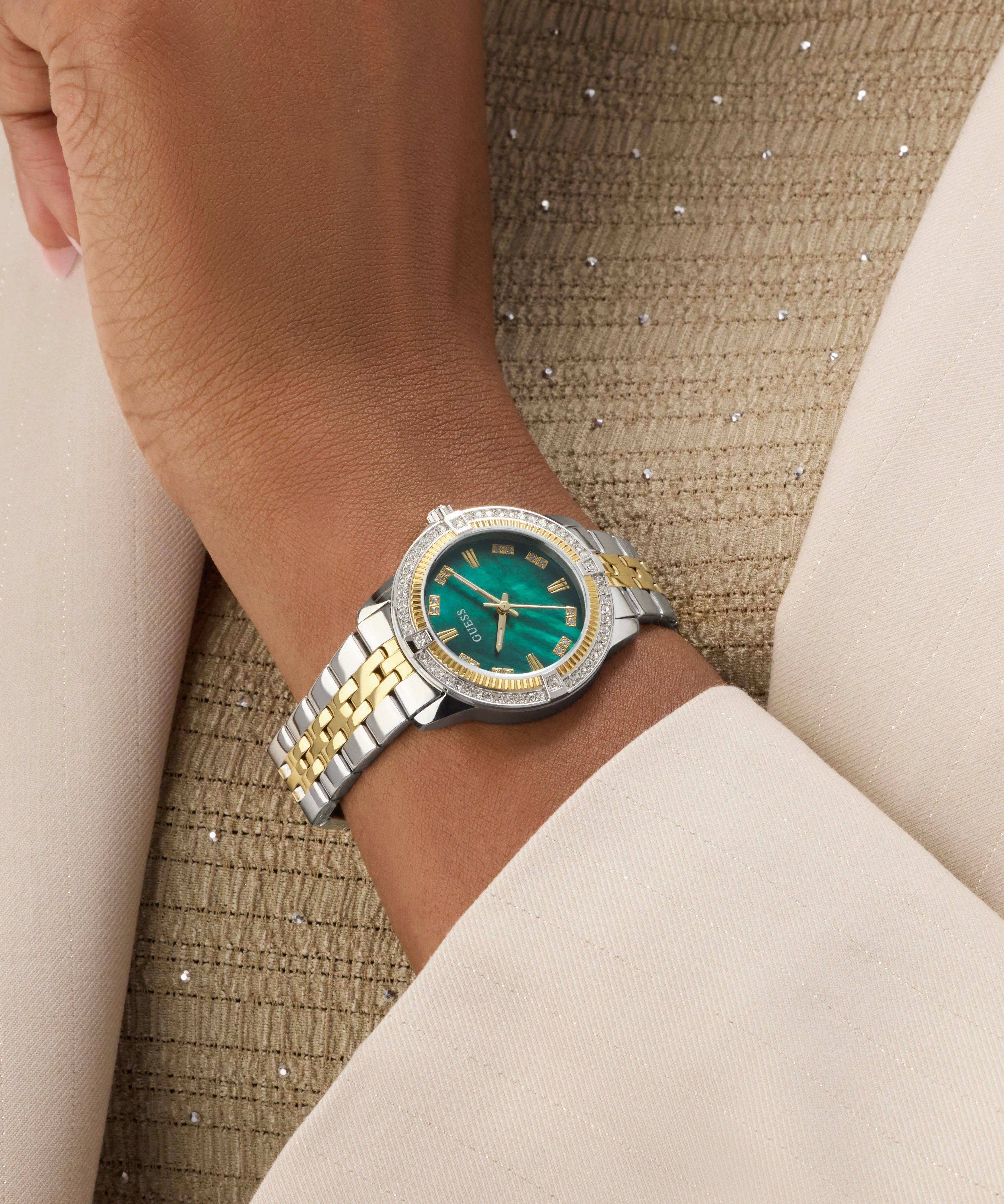 GUESS Ladies Colette 2-Tone Analog Watch - Image 6