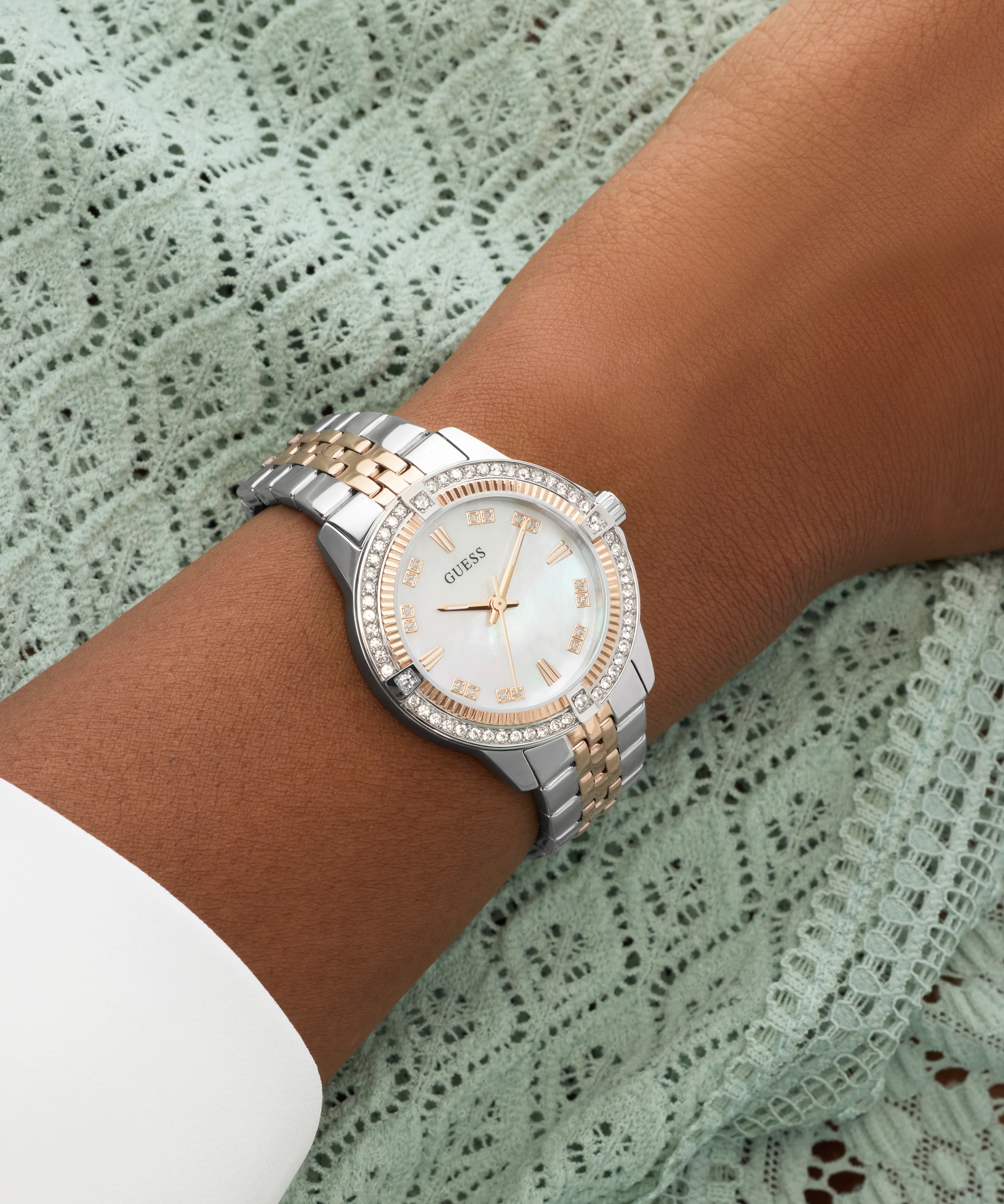 GUESS Ladies Colette 2-Tone Analog Watch - Image 6