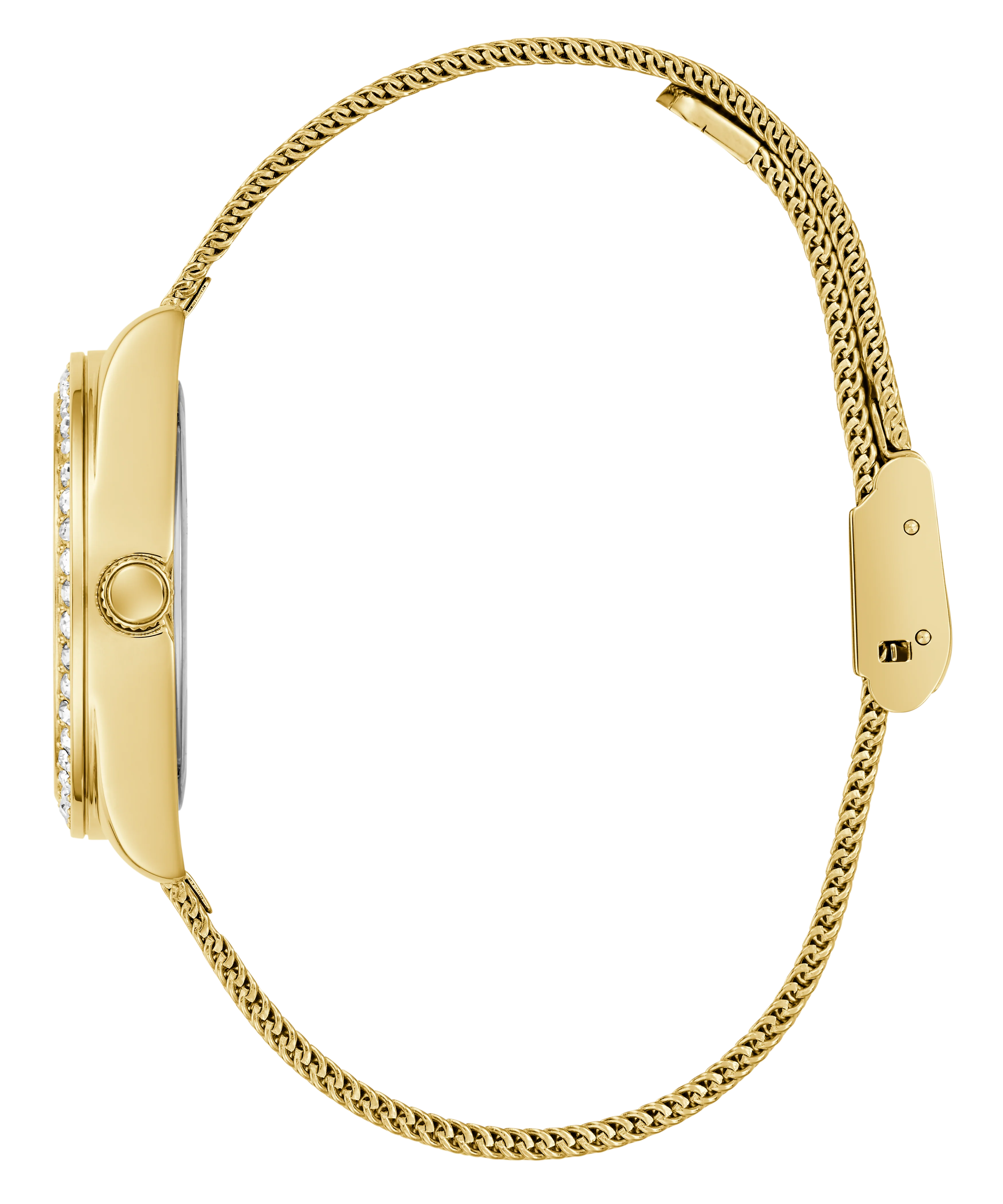 GUESS Ladies Day Of The Dead Gold Tone Analog Watch - Image 8