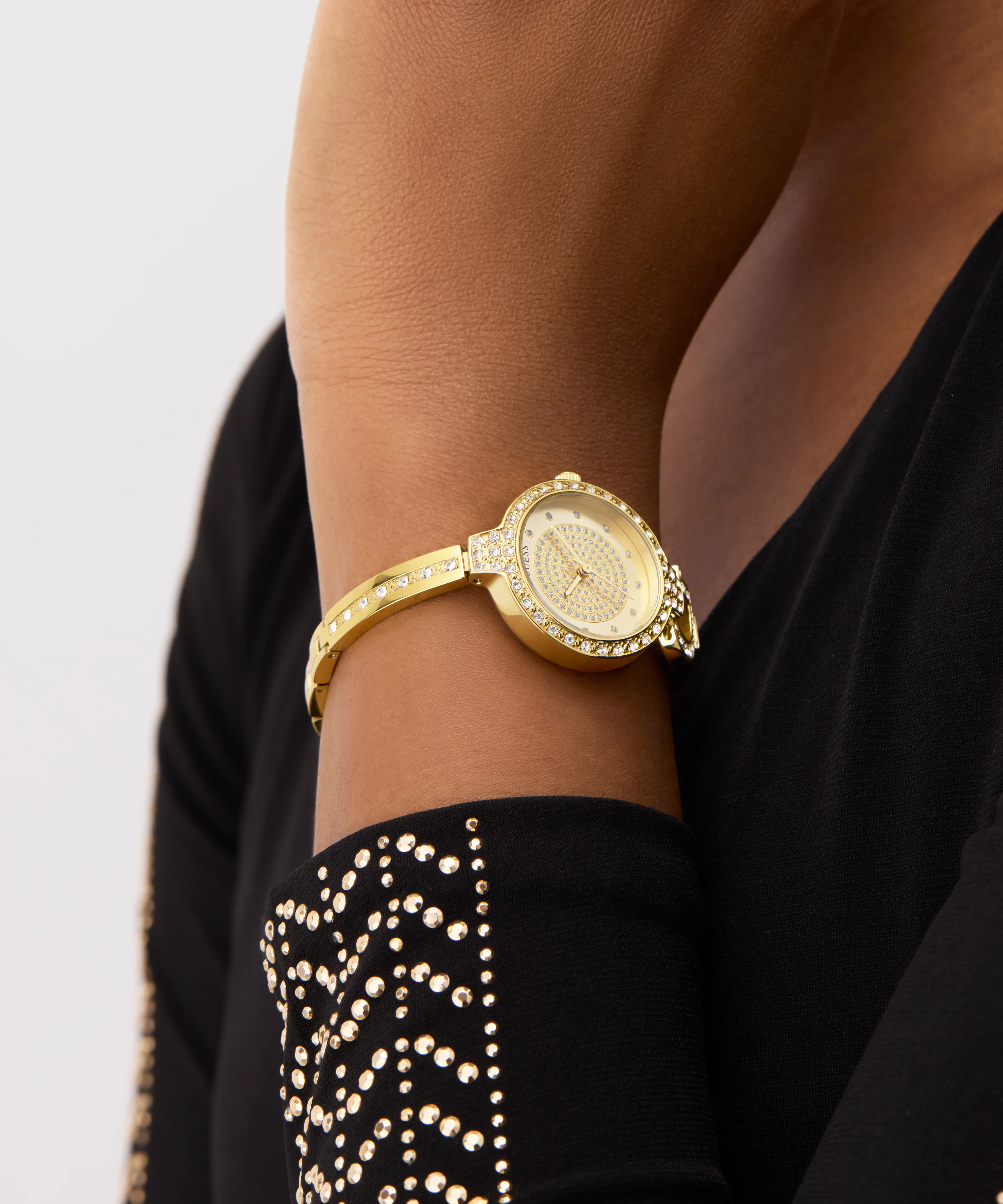 GUESS Ladies Giselle Gold Tone Analog Watch - Image 6