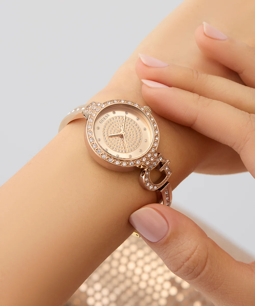 GUESS Ladies Giselle Rose Gold Tone Analog Watch - Image 5