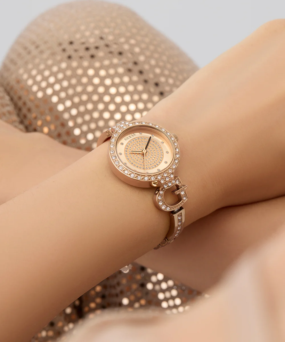 GUESS Ladies Giselle Rose Gold Tone Analog Watch - Image 7