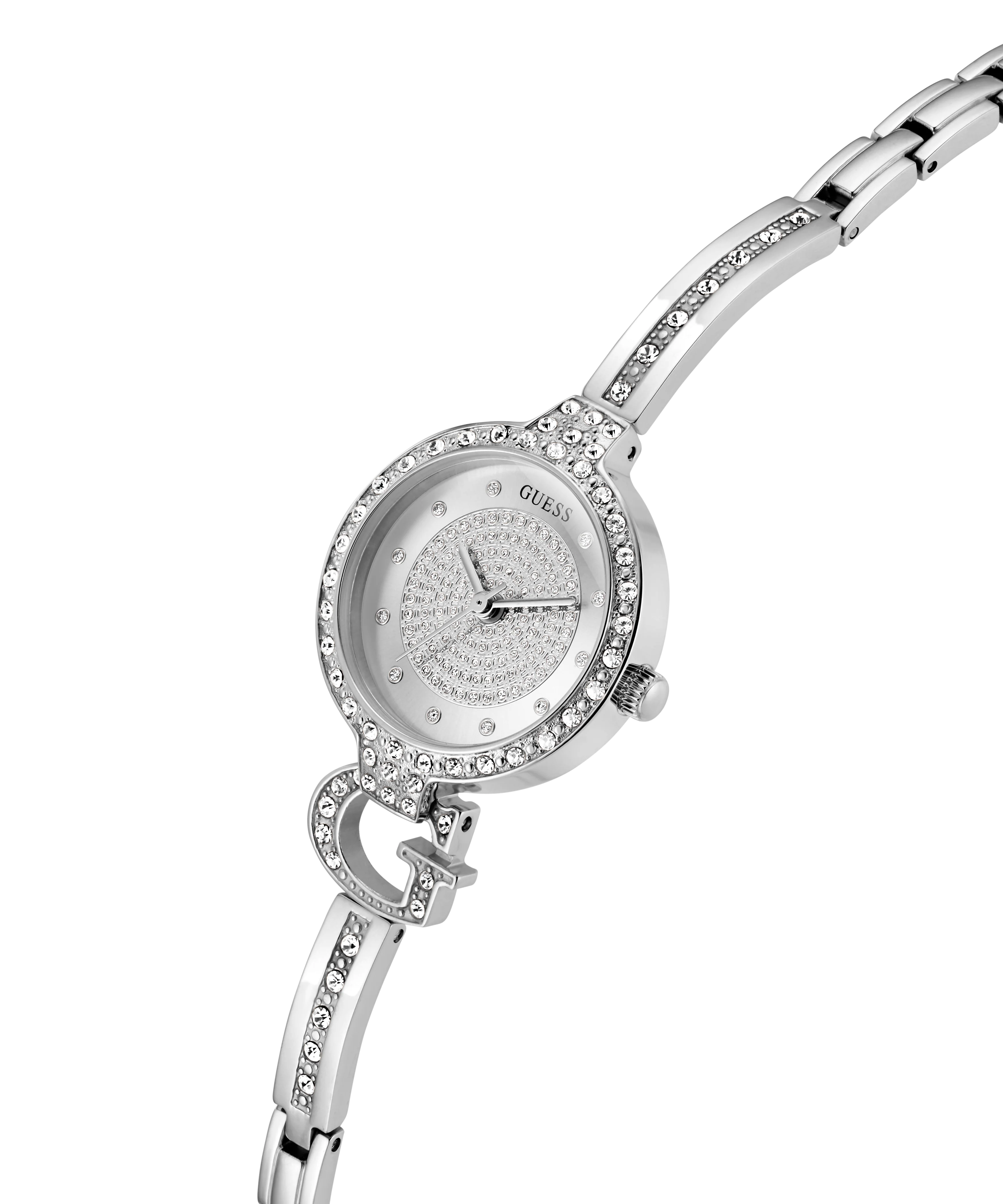 GUESS Ladies Giselle Silver Tone Analog Watch - Image 2