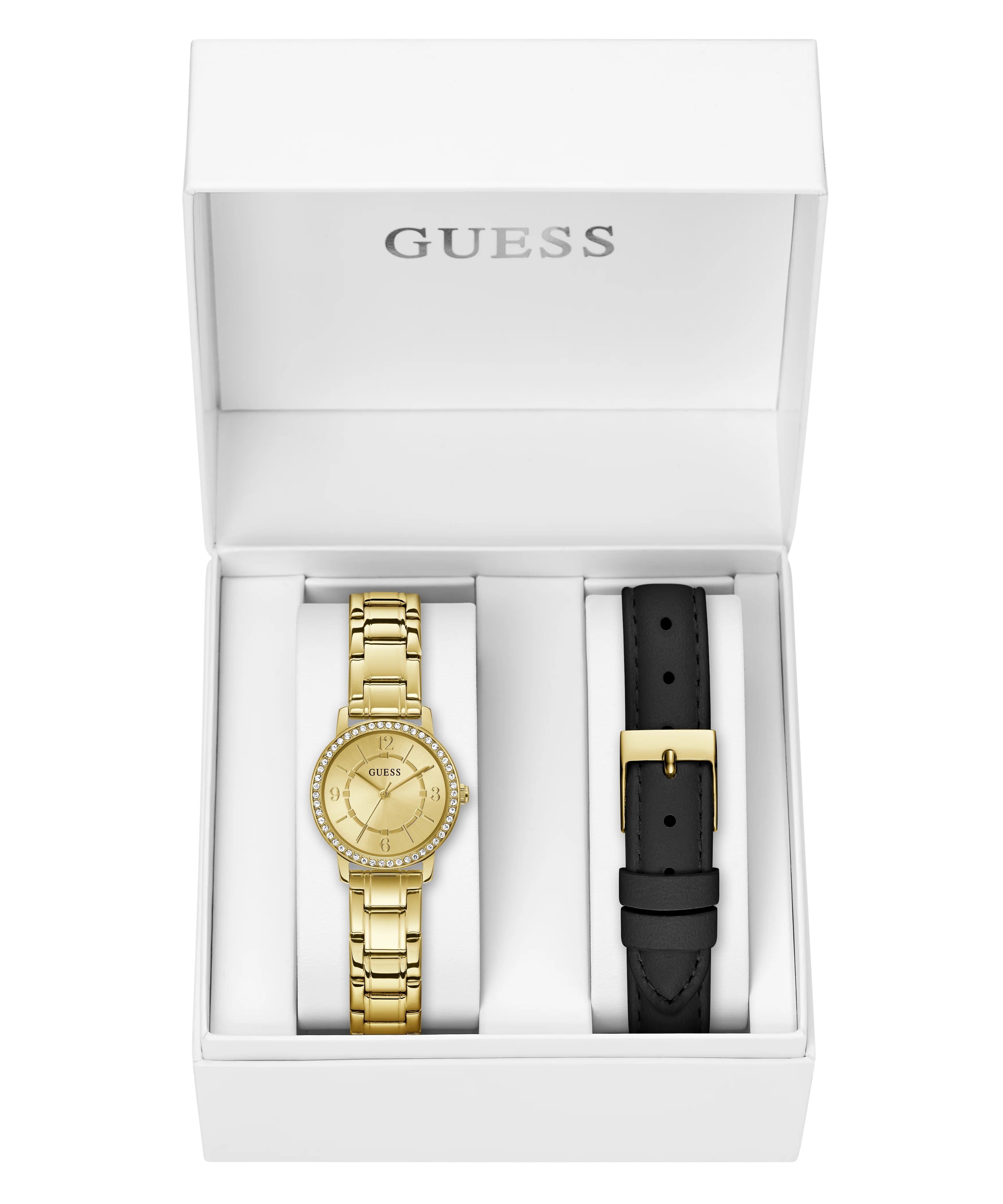 GUESS Ladies Gold Tone Analog Watch Gift Set - Image 6