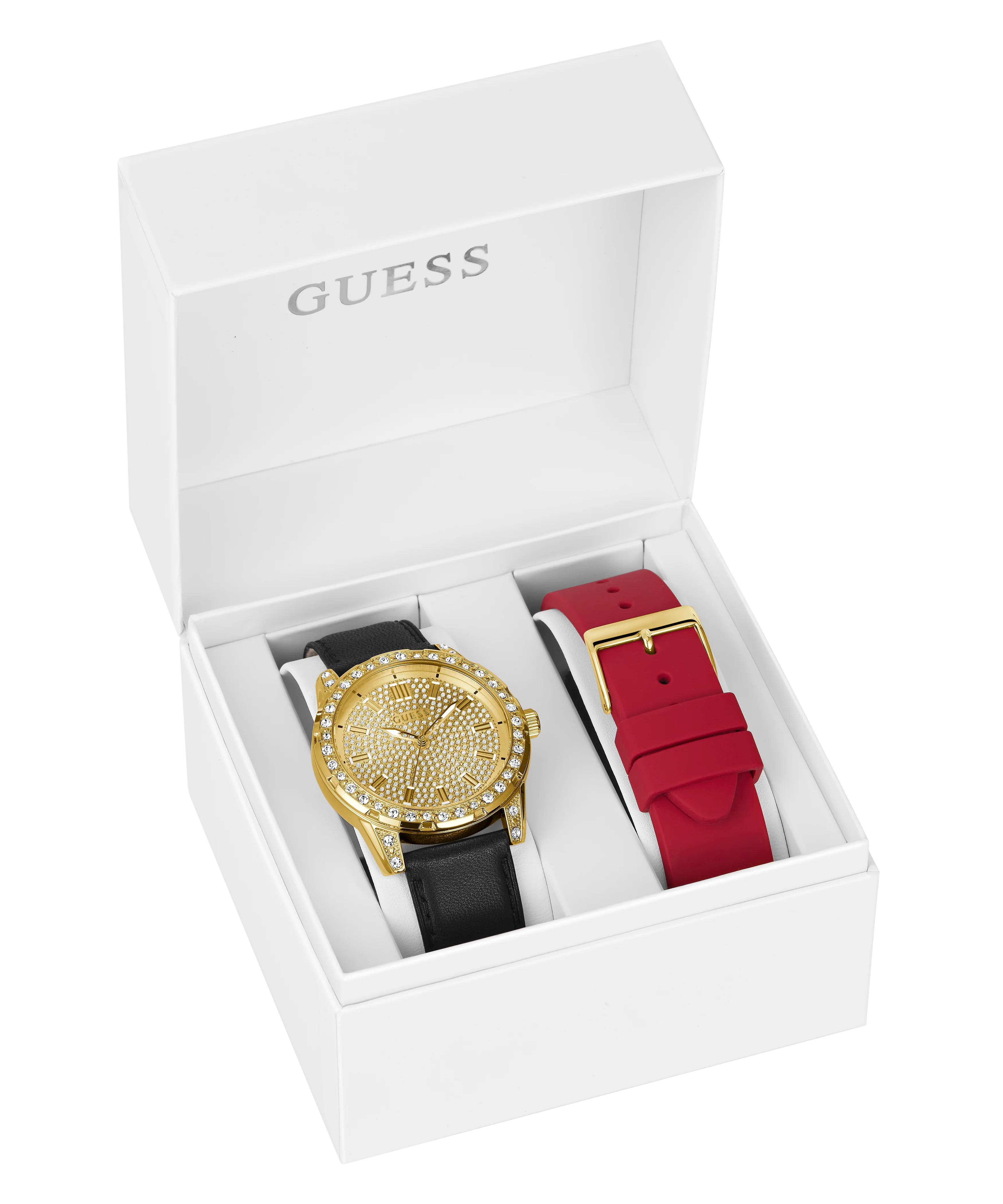 GUESS Ladies Gold Tone Analog Watch Gift Set - Image 4