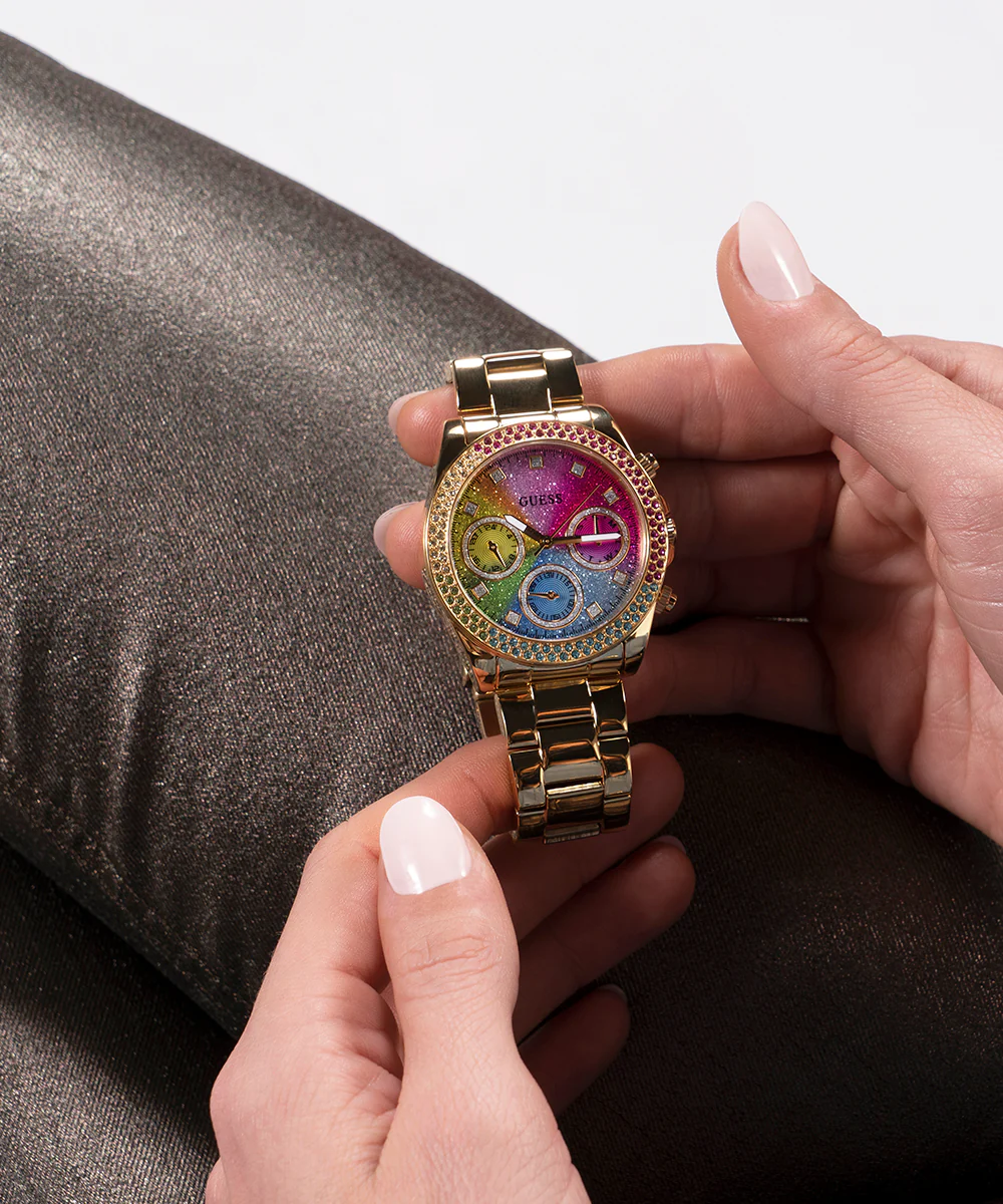 GUESS Ladies Gold Tone Analog Watch - Image 5