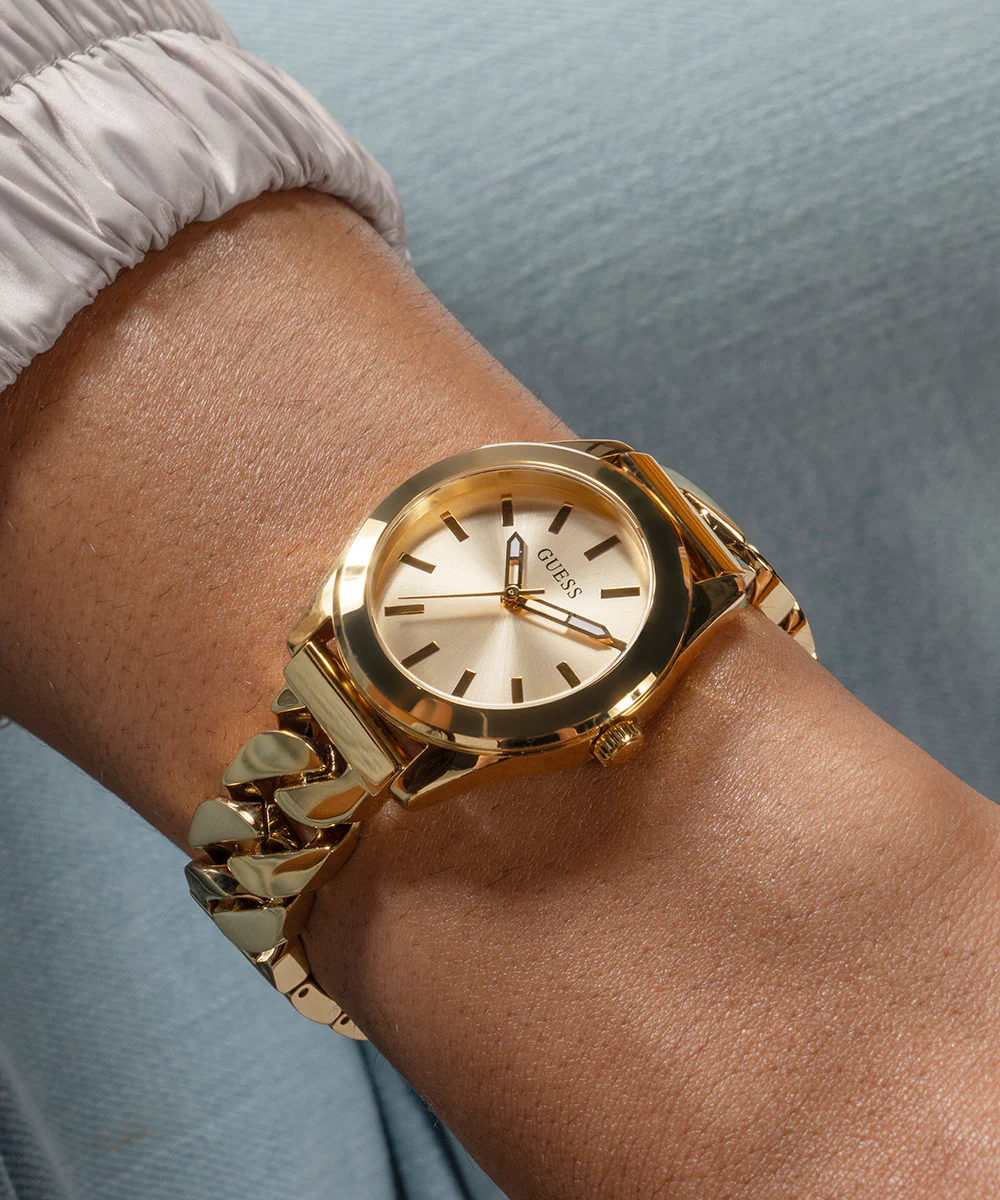 GUESS Ladies Gold Tone Analog Watch - Image 4