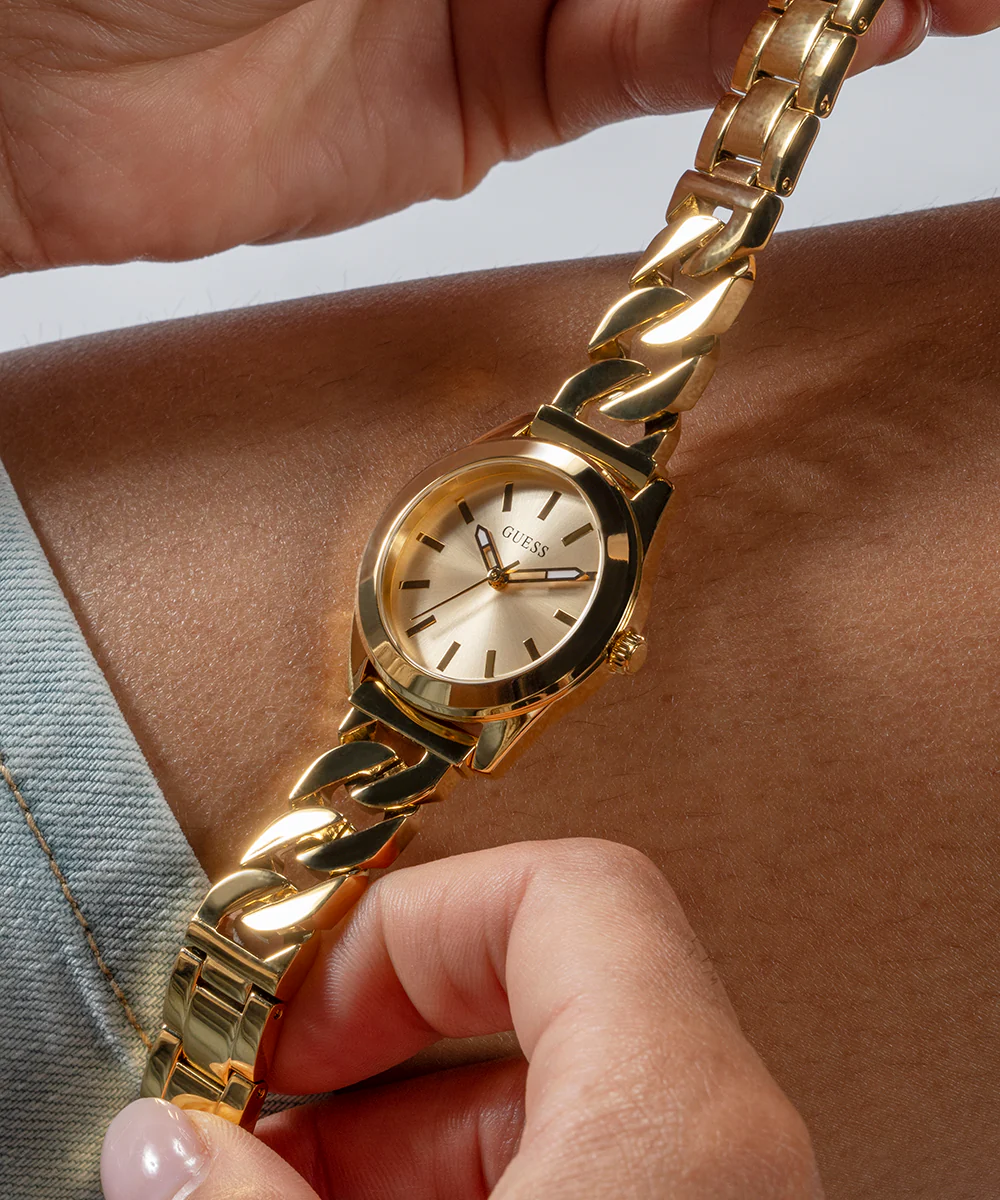 GUESS Ladies Gold Tone Analog Watch - Image 5