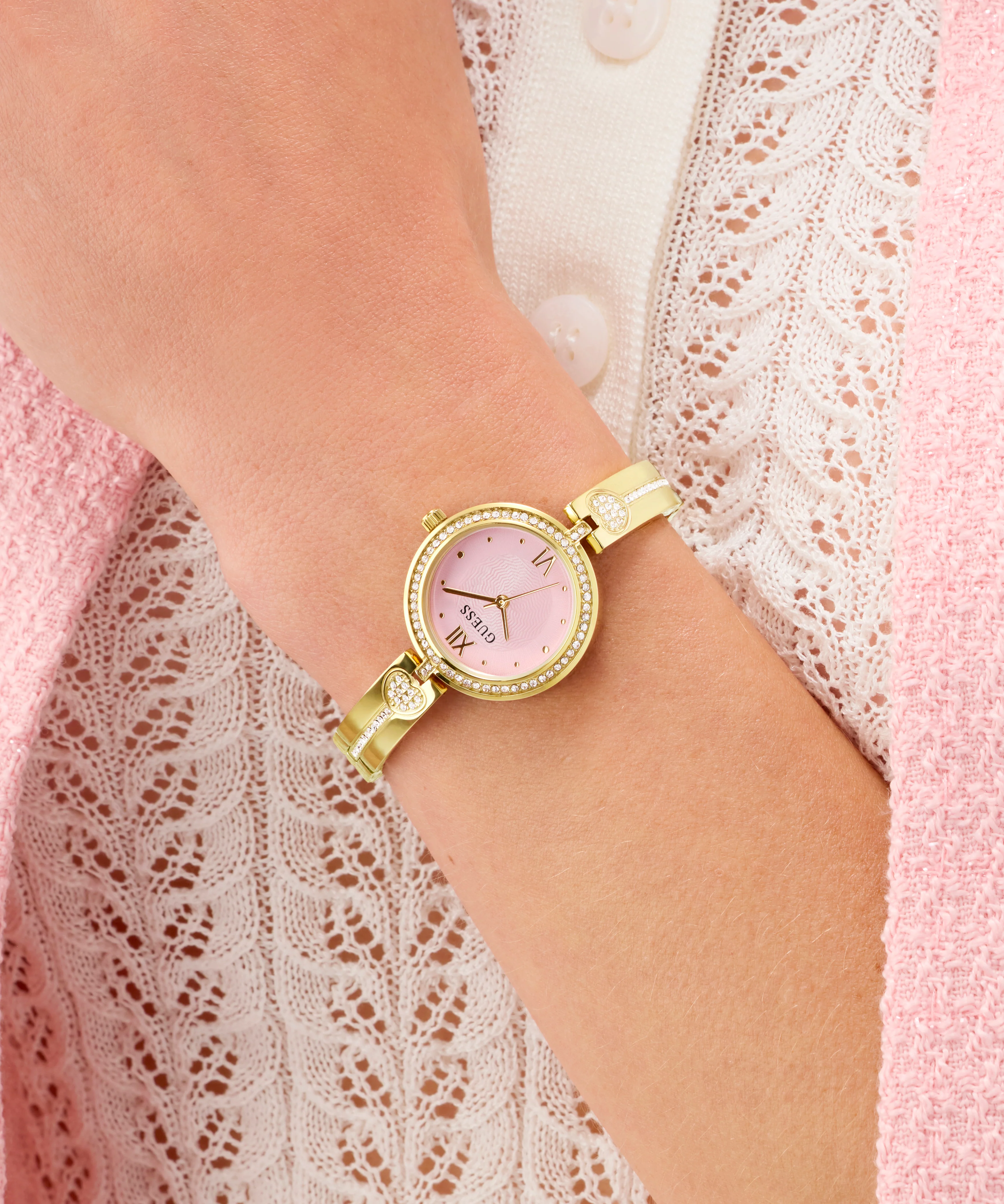 GUESS Ladies Gold Tone Analog Watch - Image 4