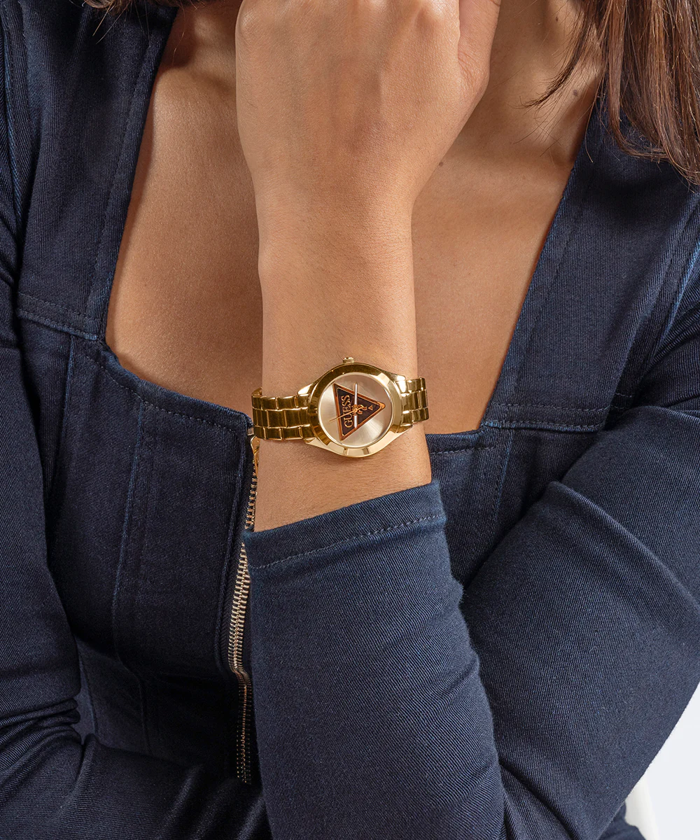GUESS Ladies Gold Tone Analog Watch - Image 2