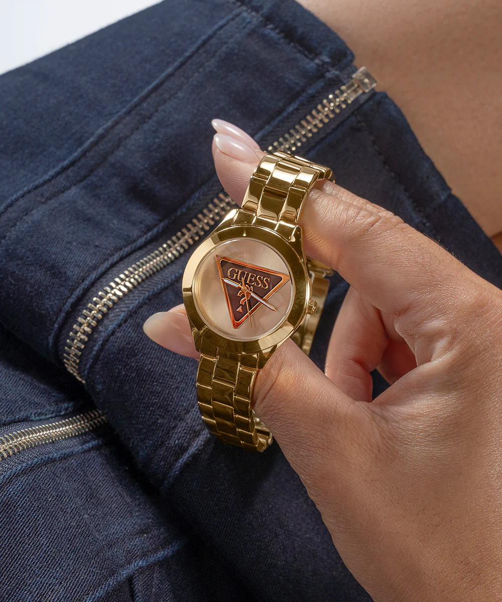 GUESS Ladies Gold Tone Analog Watch - Image 6