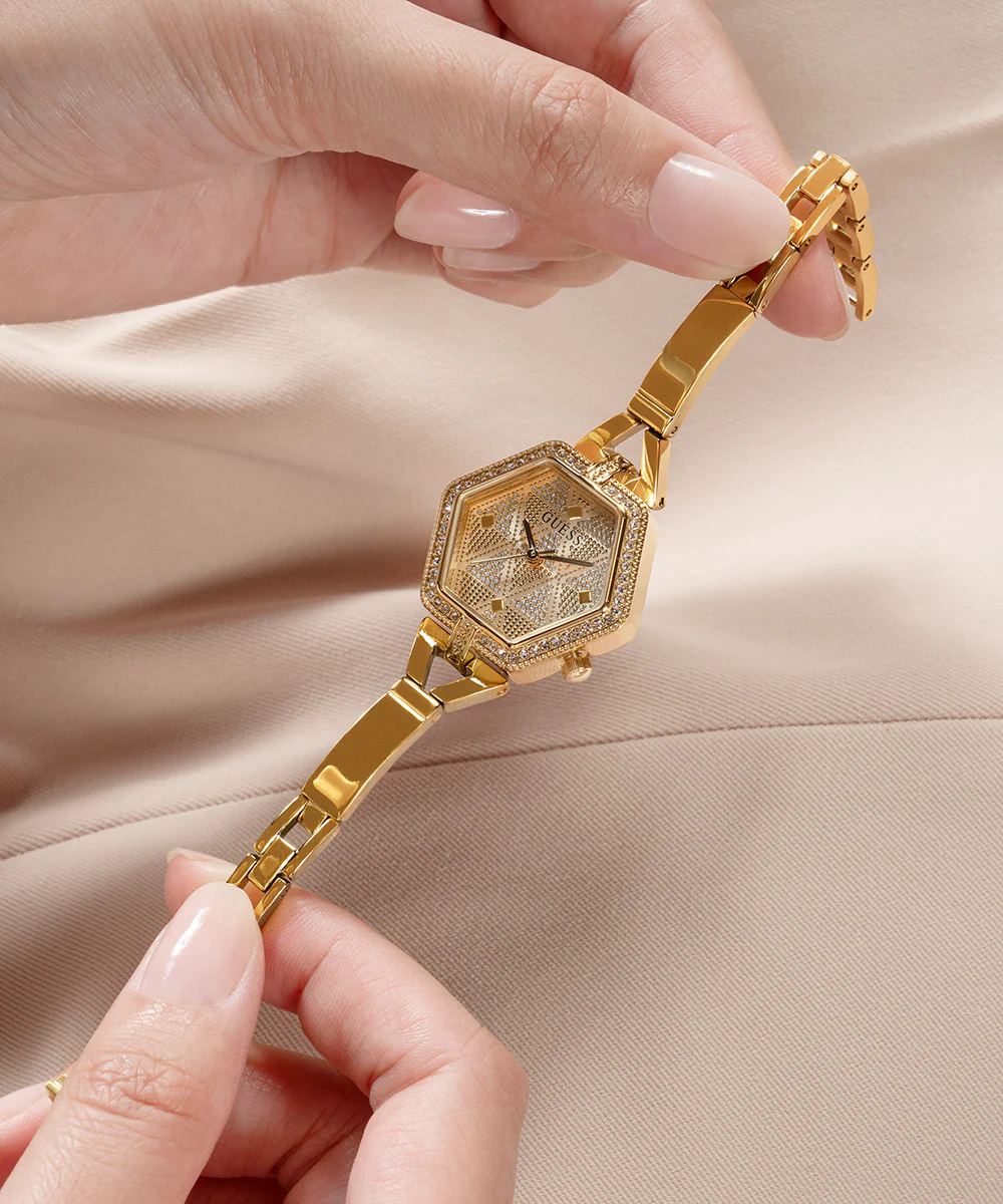 GUESS Ladies Gold Tone Analog Watch - Image 6