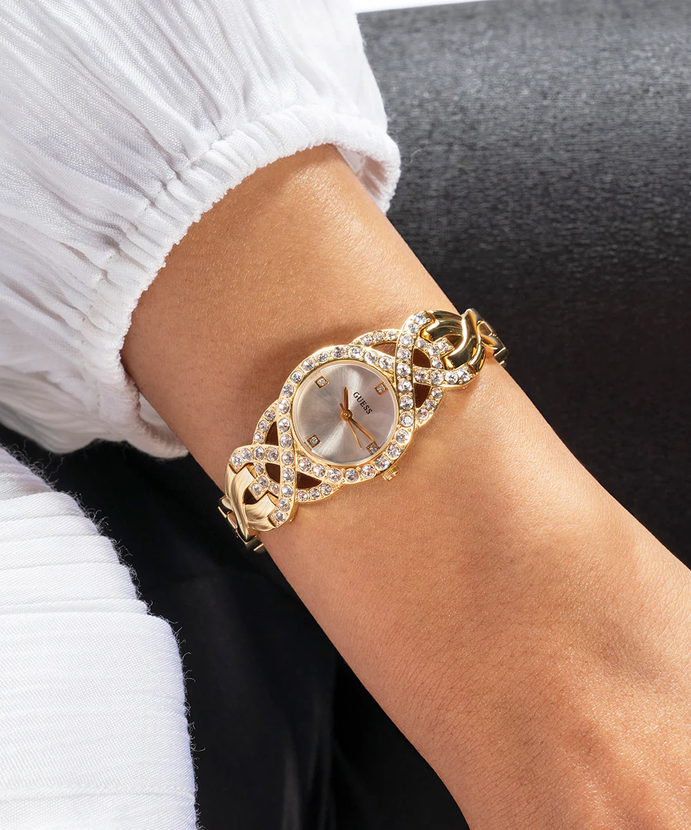GUESS Ladies Gold Tone Analog Watch - Image 4