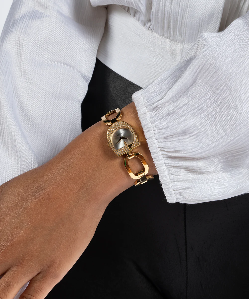 GUESS Ladies Gold Tone Analog Watch - Image 2