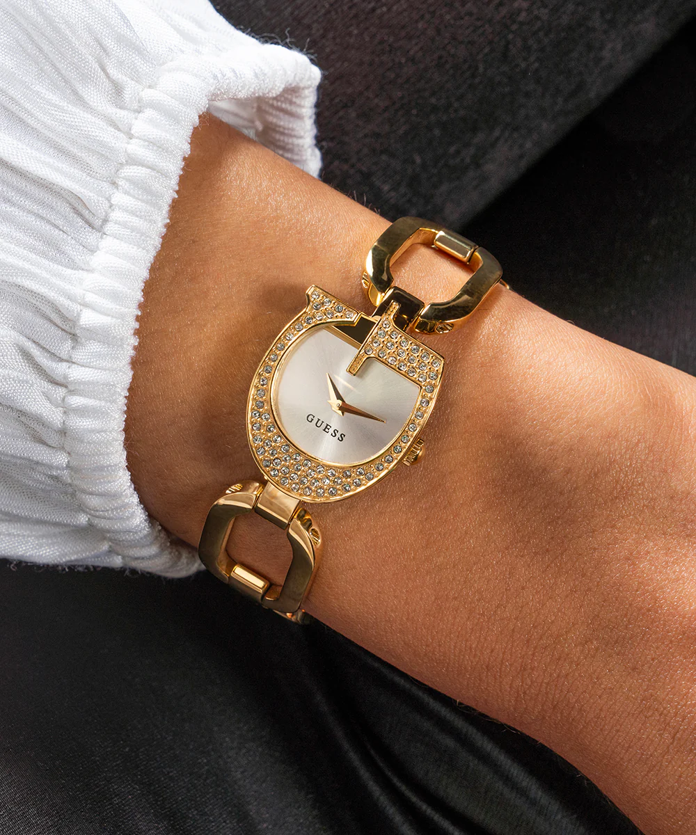 GUESS Ladies Gold Tone Analog Watch - Image 4