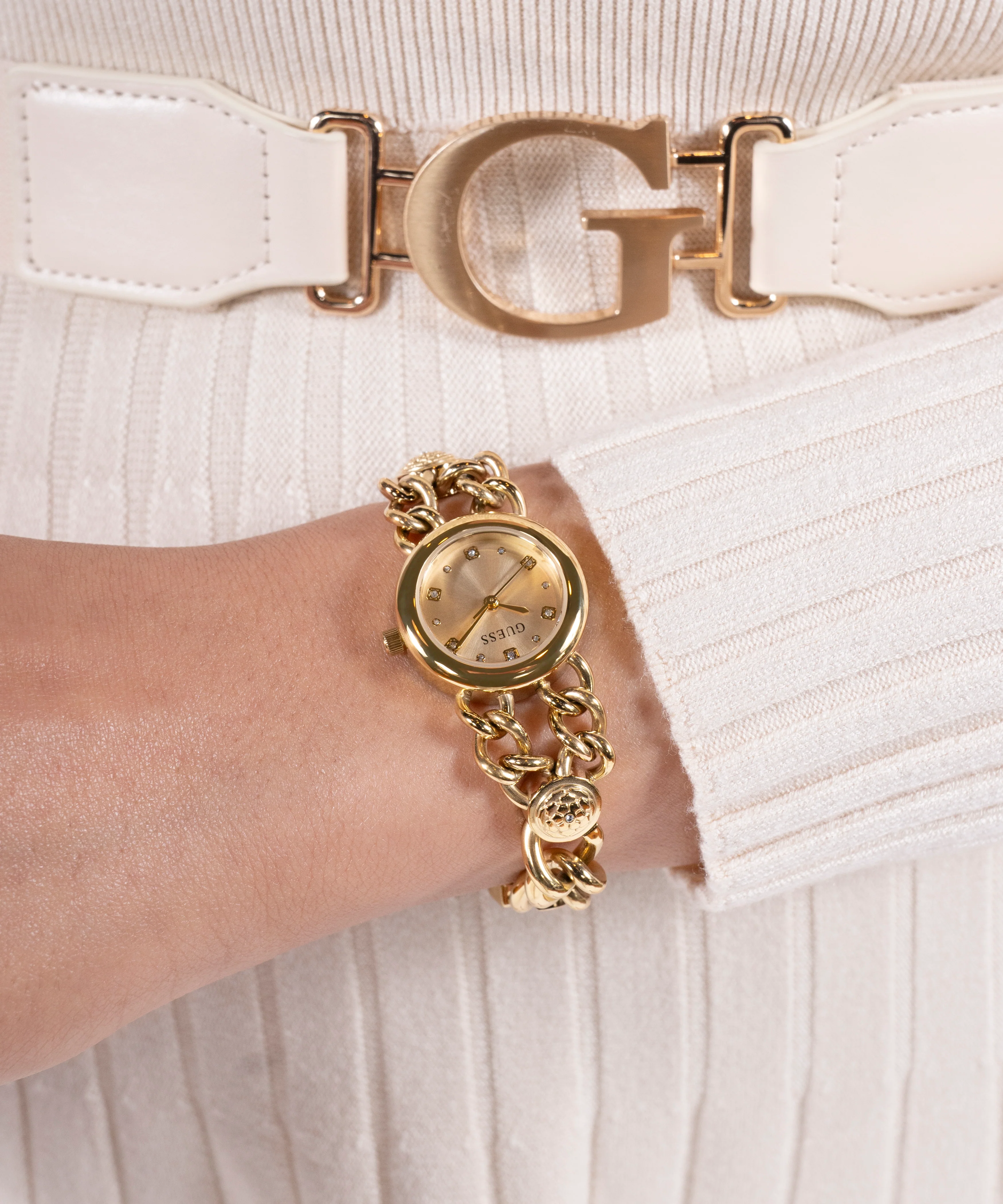 GUESS Ladies Gold Tone Analog Watch - Image 3