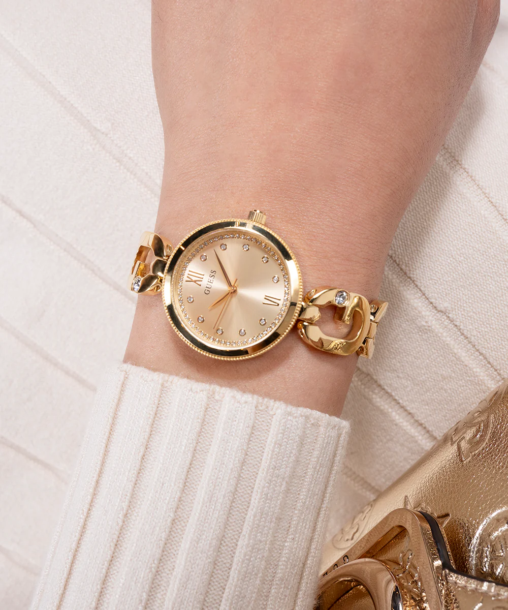 GUESS Ladies Gold Tone Analog Watch - Image 4
