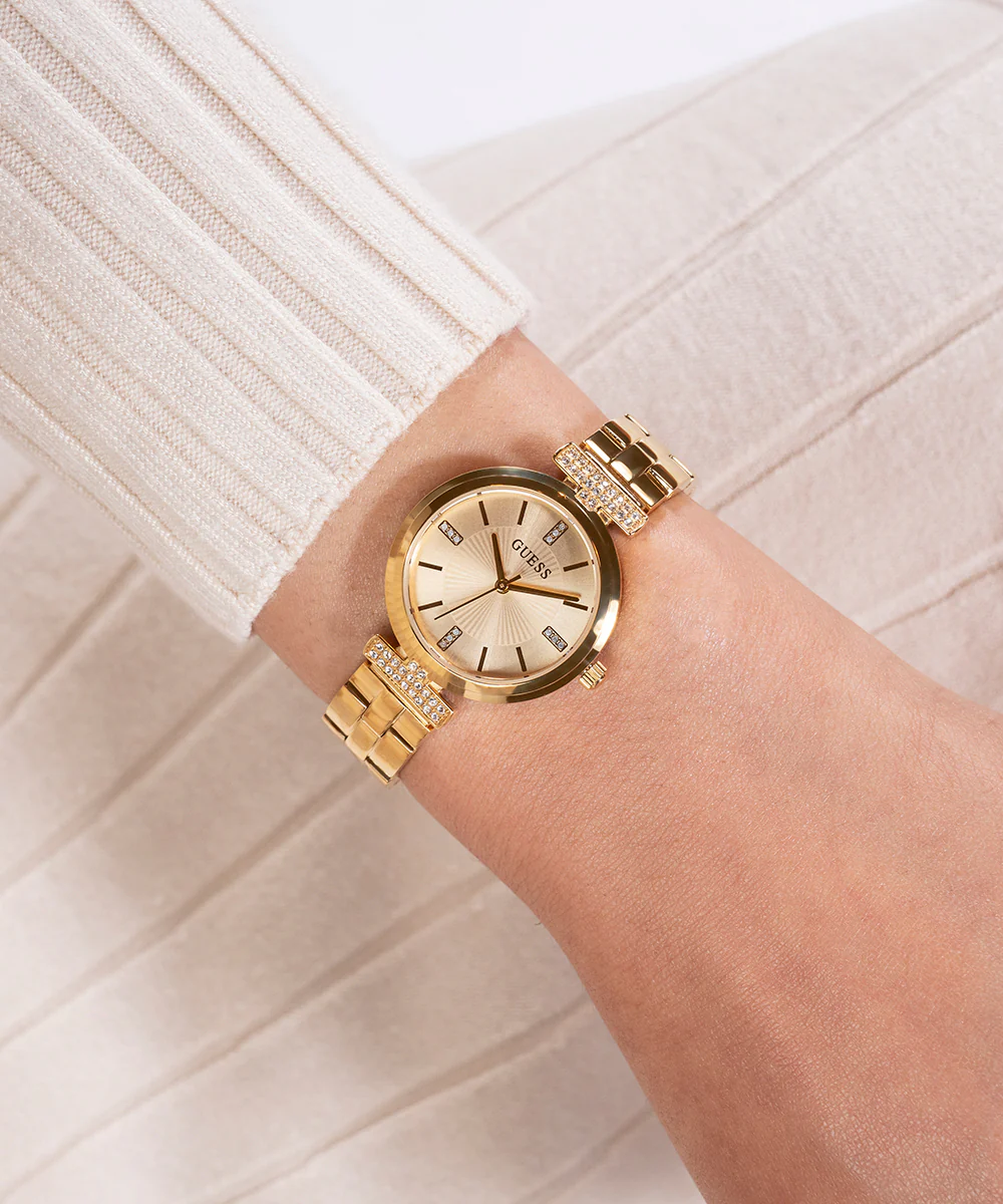 GUESS Ladies Gold Tone Analog Watch - Image 5
